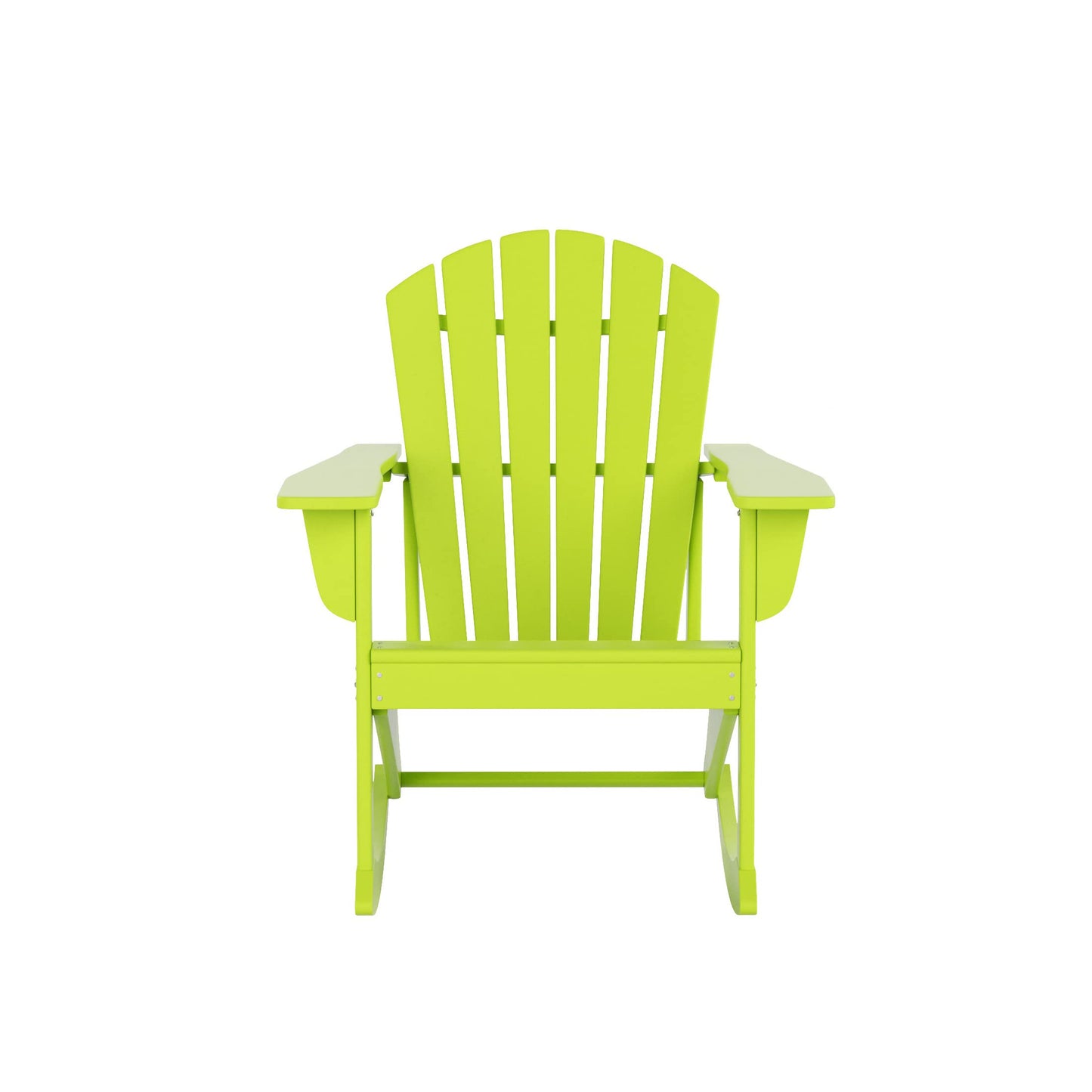WestinTrends Dylan Dylan Outdoor Patio Poly Plastic Adirondack Rocking Chair, Lime