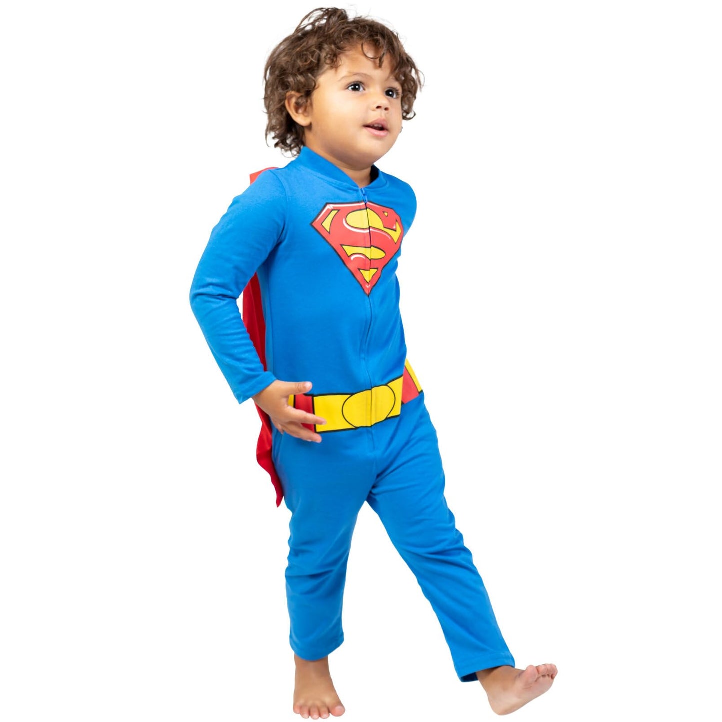 WARNER BROS Justice League Superman Infant Baby Boys Zip Up Cosplay Costume Coverall and Cape 12 Months