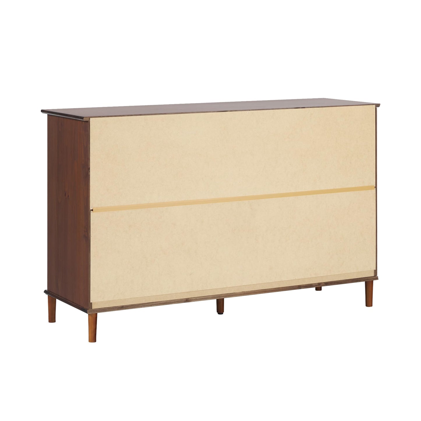 Walker Edison Modern 6-Drawer Solid Wood Dresser Bedroom Storage, 57 Inch, Walnut