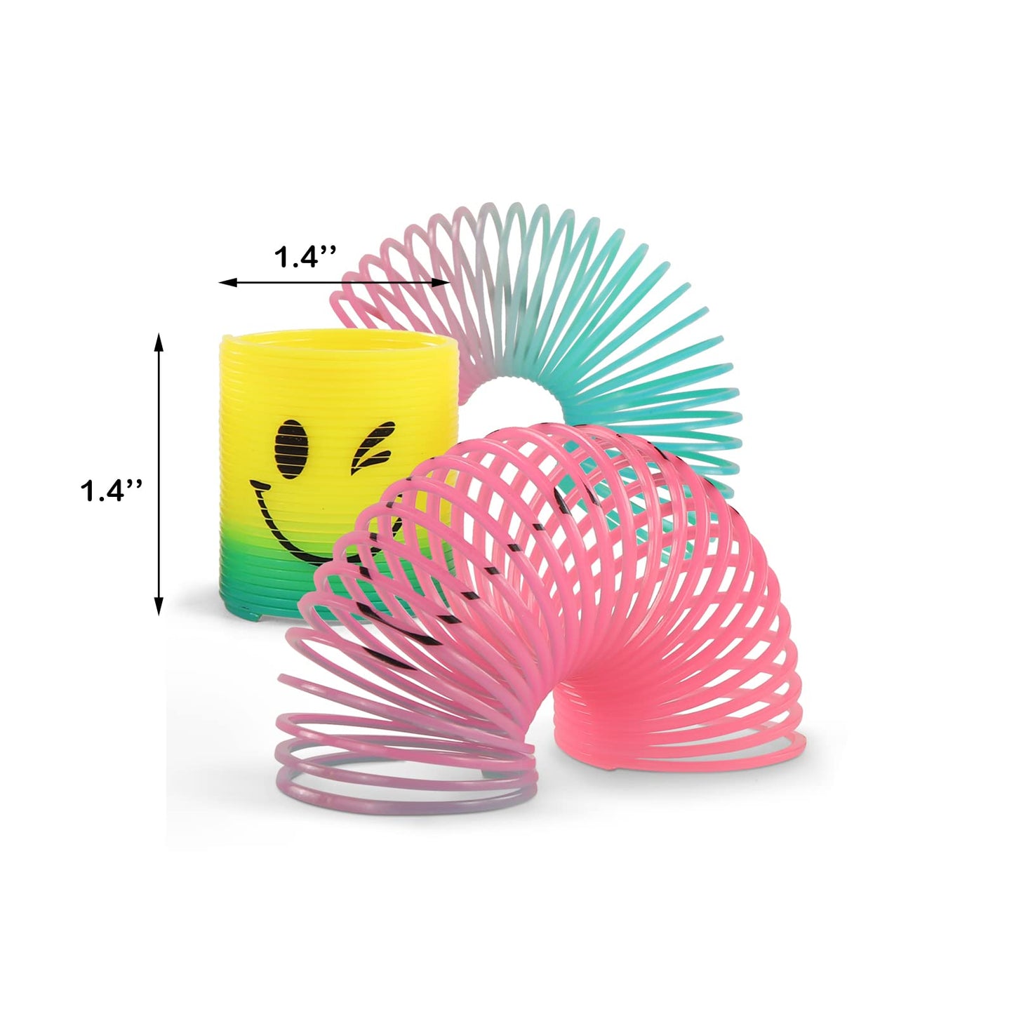 30 Pack Spring Rainbow Magic Fidget Stress Coil Mini Springs Bulk Toys for Party Favor Carnival Prize Birthday Goodie Bag Stuffers for Kids Boys Girls…