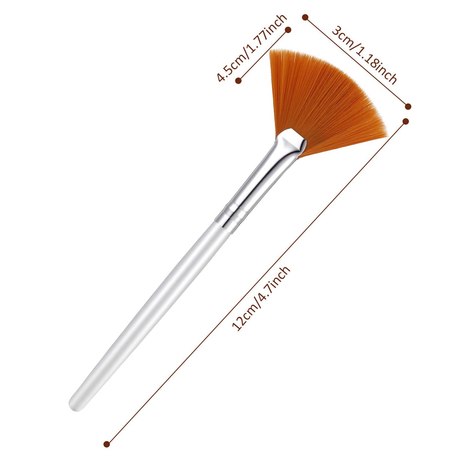 20 Pieces Facial Fan Mask Brushes Acid Applicator Soft Makeup Brushes Cosmetic Tools for Glycolic Peel Masques