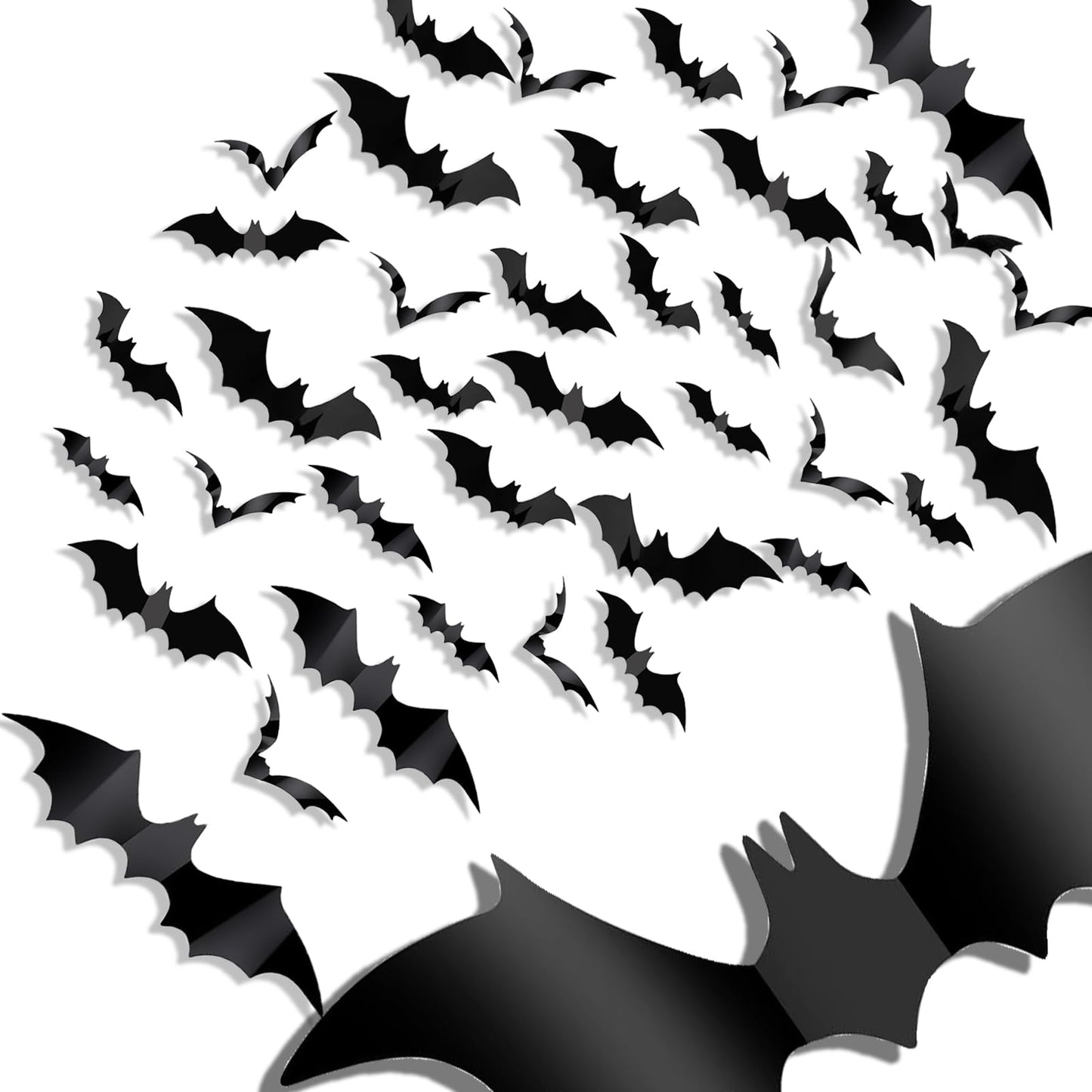 70Pcs Halloween Bats Decoration 3D Bats for Halloween Wall Decoration Indoor Window Decal Halloweens Home Party Decoration Supplies