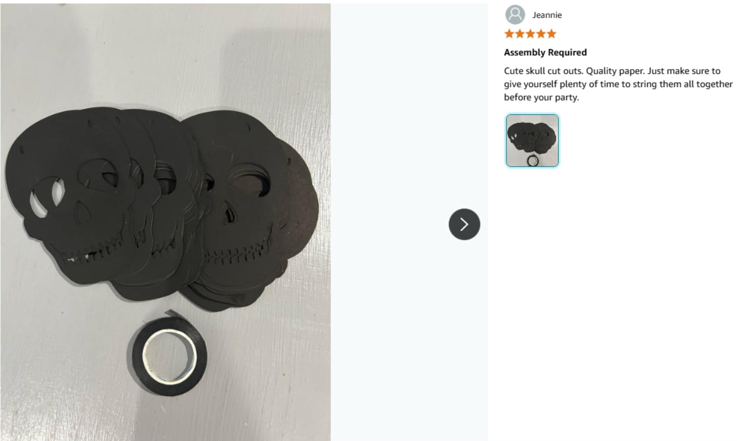 36 PCS Black Skull Garland - Birthday Decorations - Party Decorations - Party Décor - Creative Decorations.