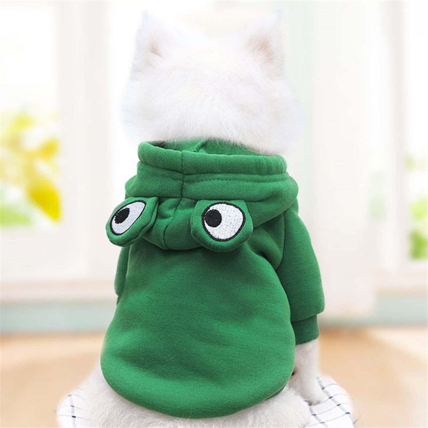 Warm Dog Winter Clothes Cute Fruit Dog Coat Hoodies Fleece Pet Dogs Costume Jacket for French Bulldog Chihuahua Ropa para Perro(Green,XL)