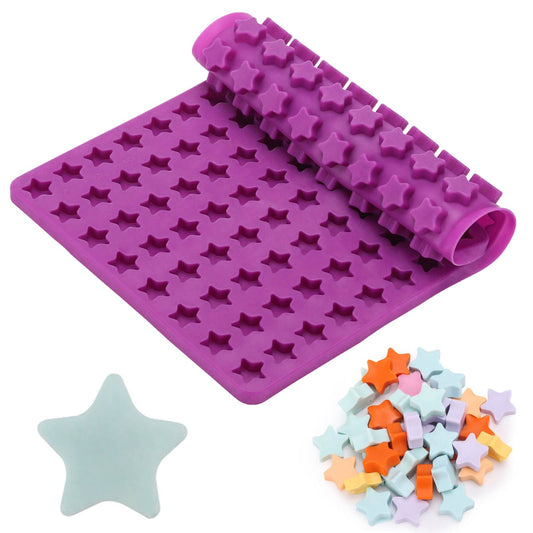 112 Cavity Mini Star Silicone Molds Fun Shaped Chocolate Molds for Homemade Dog Training Treats, Gummies, Candy, Chocolate Chips,Biscuits