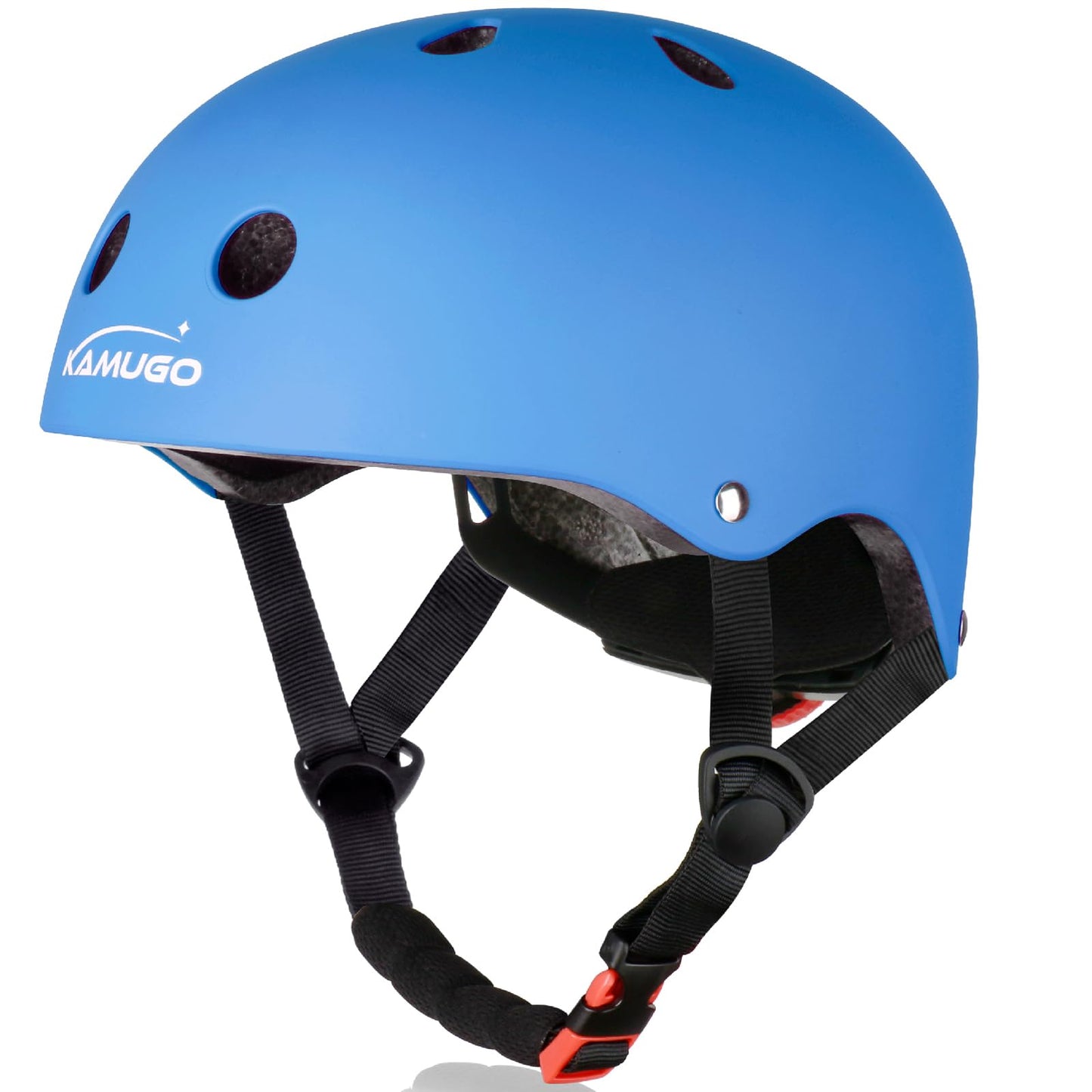 KAMUGO Kids Adjustable Helmet, Suitable for Toddler Kids Ages 2-8 Boys Girls, Multi-Sport Safety Cycling Skating Scooter Helmet (Blue, Small)