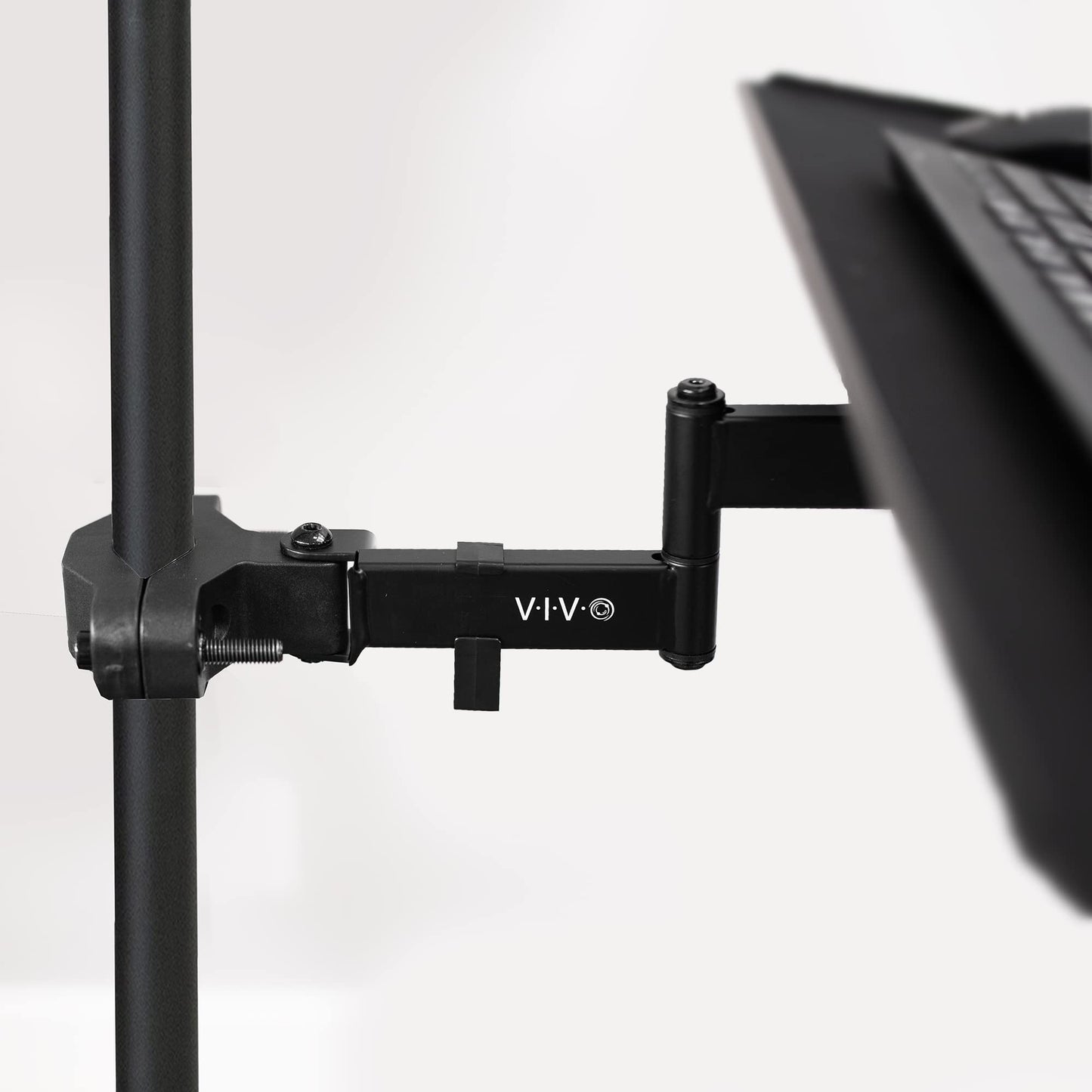 VIVO Universal 26 Inch Keyboard and Mouse Tray Pole Mount, 360 Degree Rotation, Neutral Writing Position, Black, Mount-POLEKB