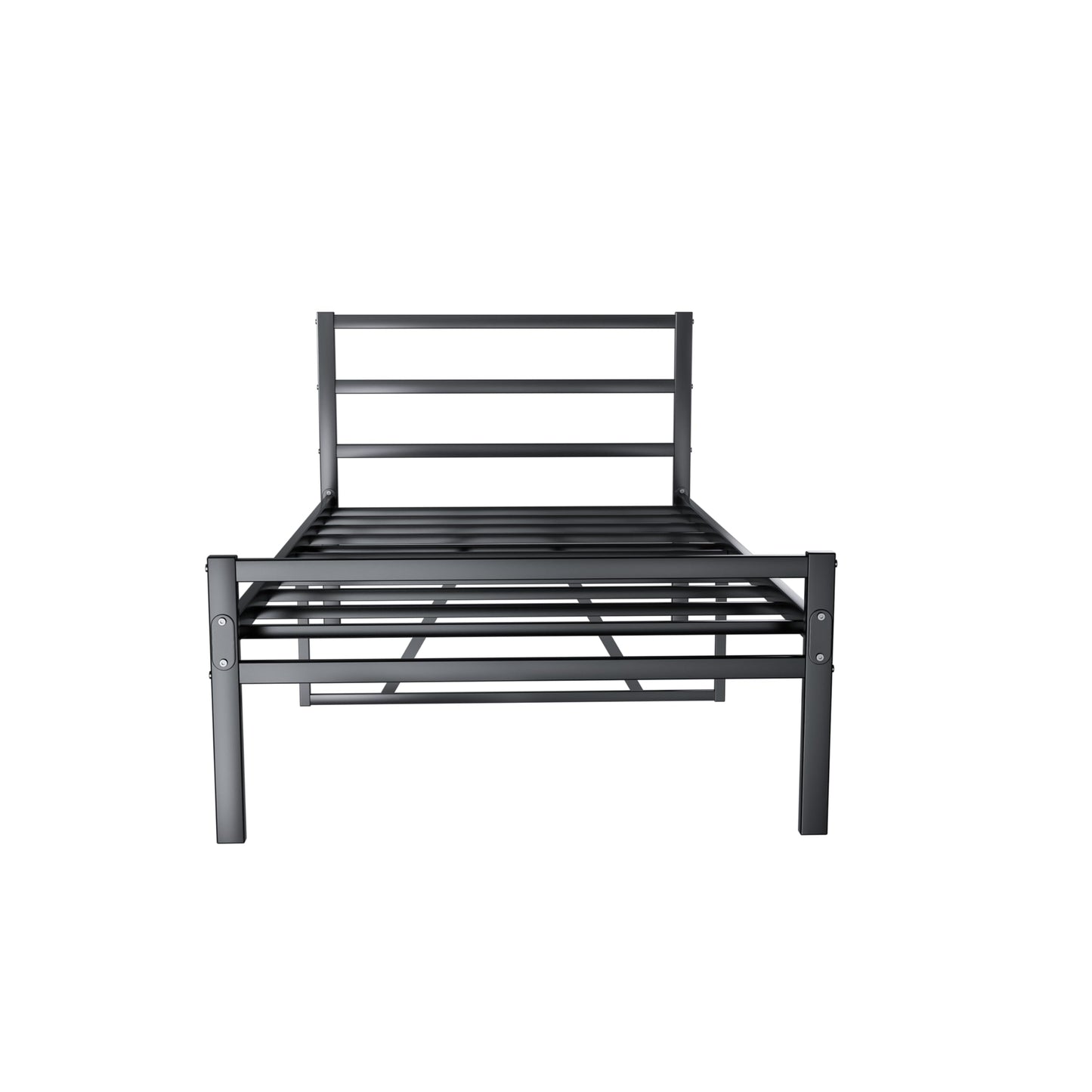 VRAXO Metal Platform Bed Frame with Headboard, Sturdy Metal Frame, No Box Spring Needed(Twin)