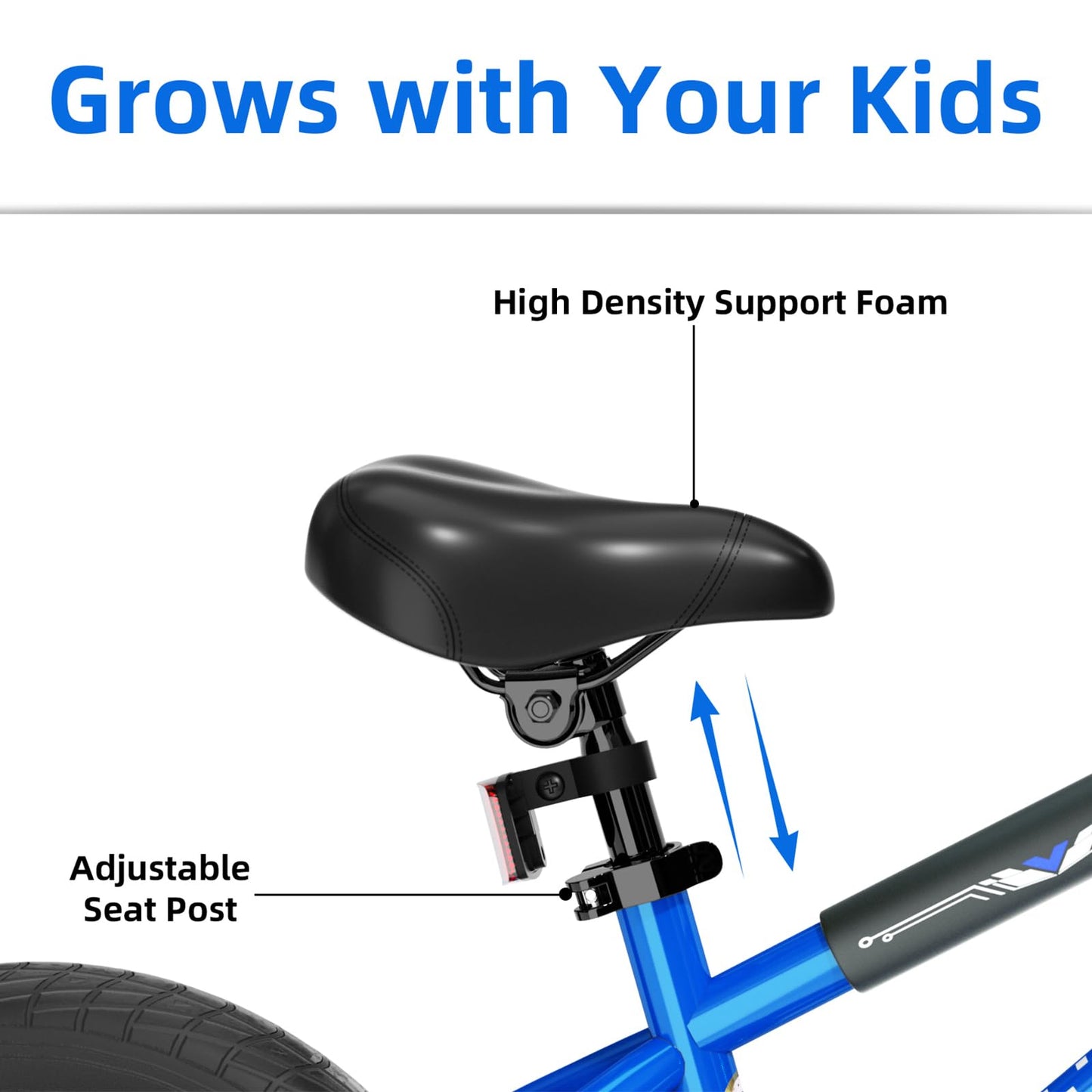 XJD 12 14 16 Inch Kids Bike BMX Style Bicycle with Training Wheels Coaster Brake for 1-10 Years Old Toddlers Boys Girls Multiple Colors (Blue, 12 Inch)