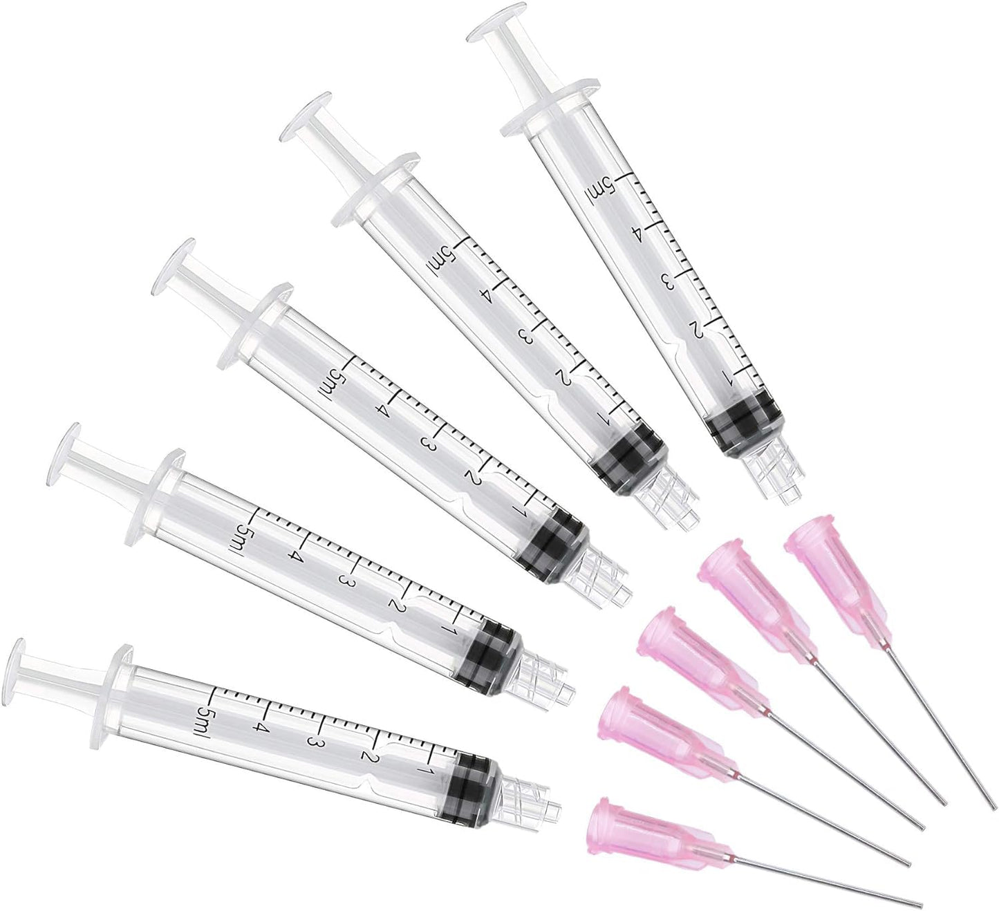 5 Pack 5ML/CC Premium Ink Filling Syringe with Blunt Needle Tip for Fountain Pen
