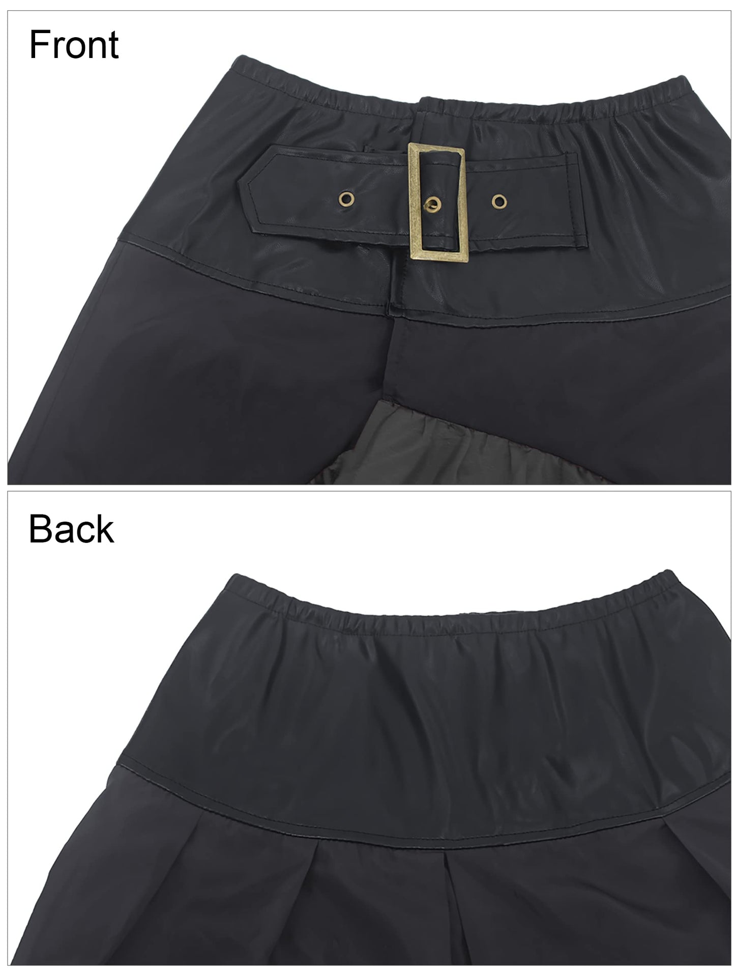 Women's Steampunk Pirate Plus Size Gothic Retro Cosplay Renaissance Ankle Length Medieval Victorian Skirt - Black S