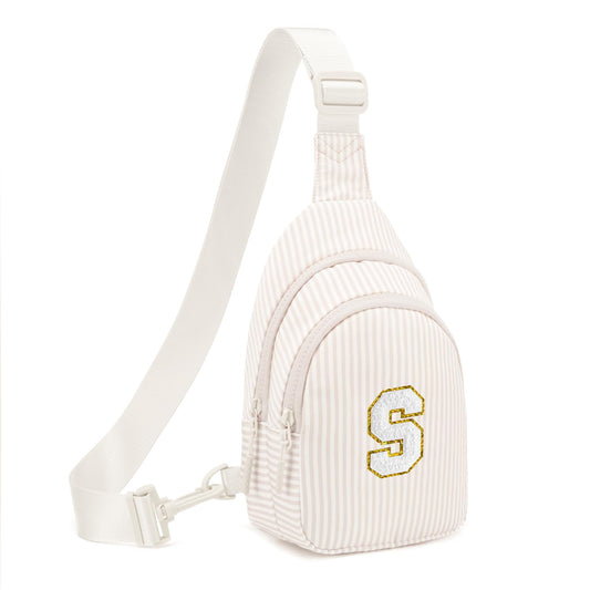 Viverte Gifts for 8 9 10 11 12 13 14 Year Old Girls Sling Bag Crossbody Bags Fanny Pack for Teen Girls Personalized Gifts for Women (Beige-S)