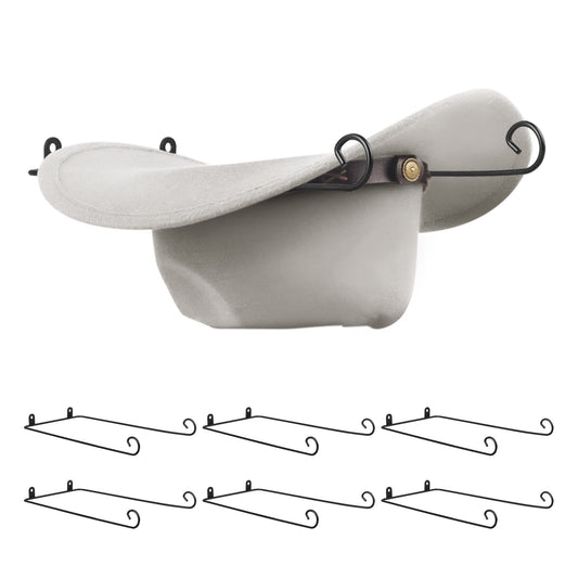 WNXSLOAD Cowboy Hat Rack 6 Pieces, DIY Cowboy Hat Holder for Wall, Hat Rack for Cowboy Hats, Cowboy Hat Hanger Keeps Original Shape of Hat, Cowboy Hat Rack Wall Mount, Adjustable to Install