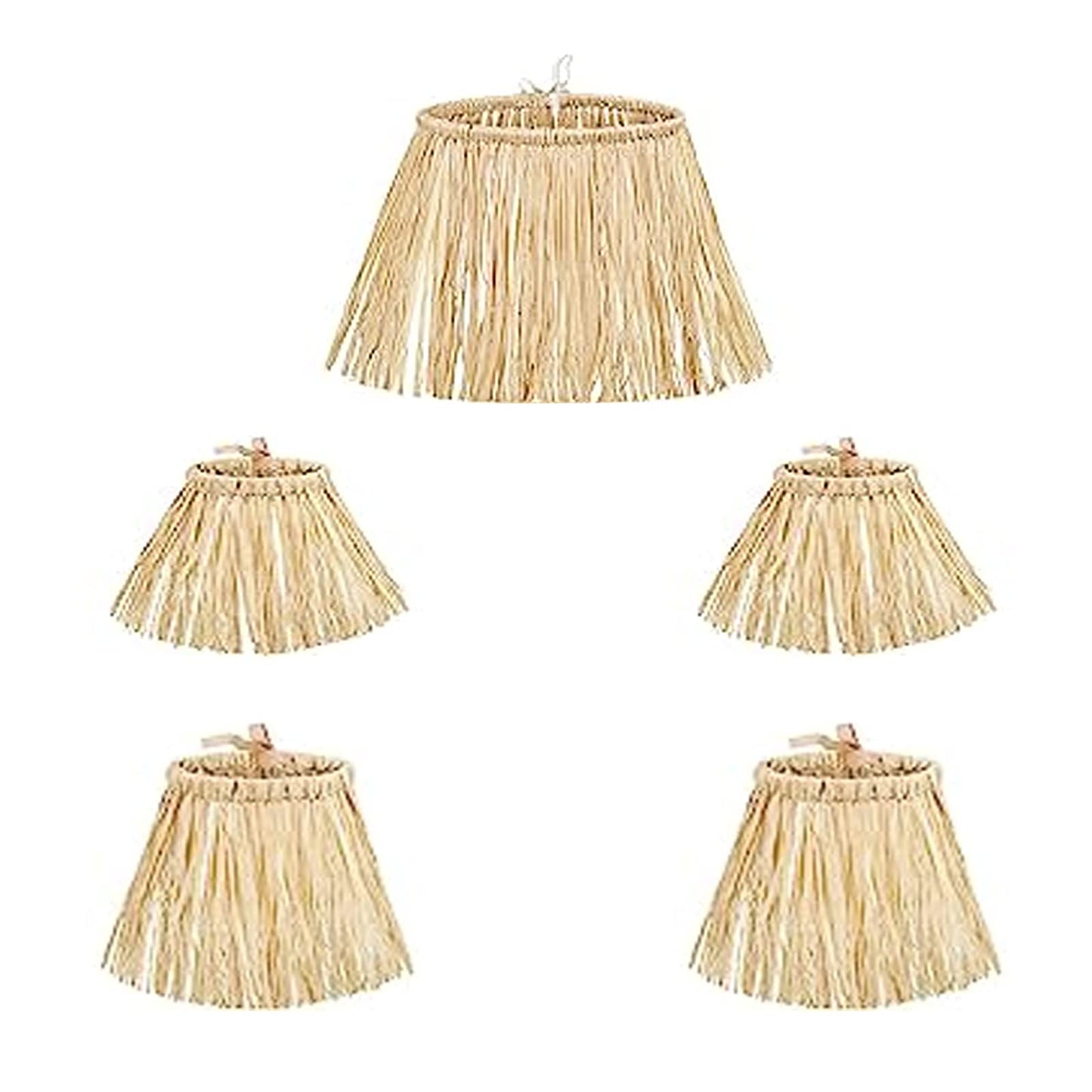 welezhu 5 Pieces Scarecrow Costume Set Include Raffia Scarecrow Straw Kit Scarecrow Hat for Halloween Harvest Party Accessory
