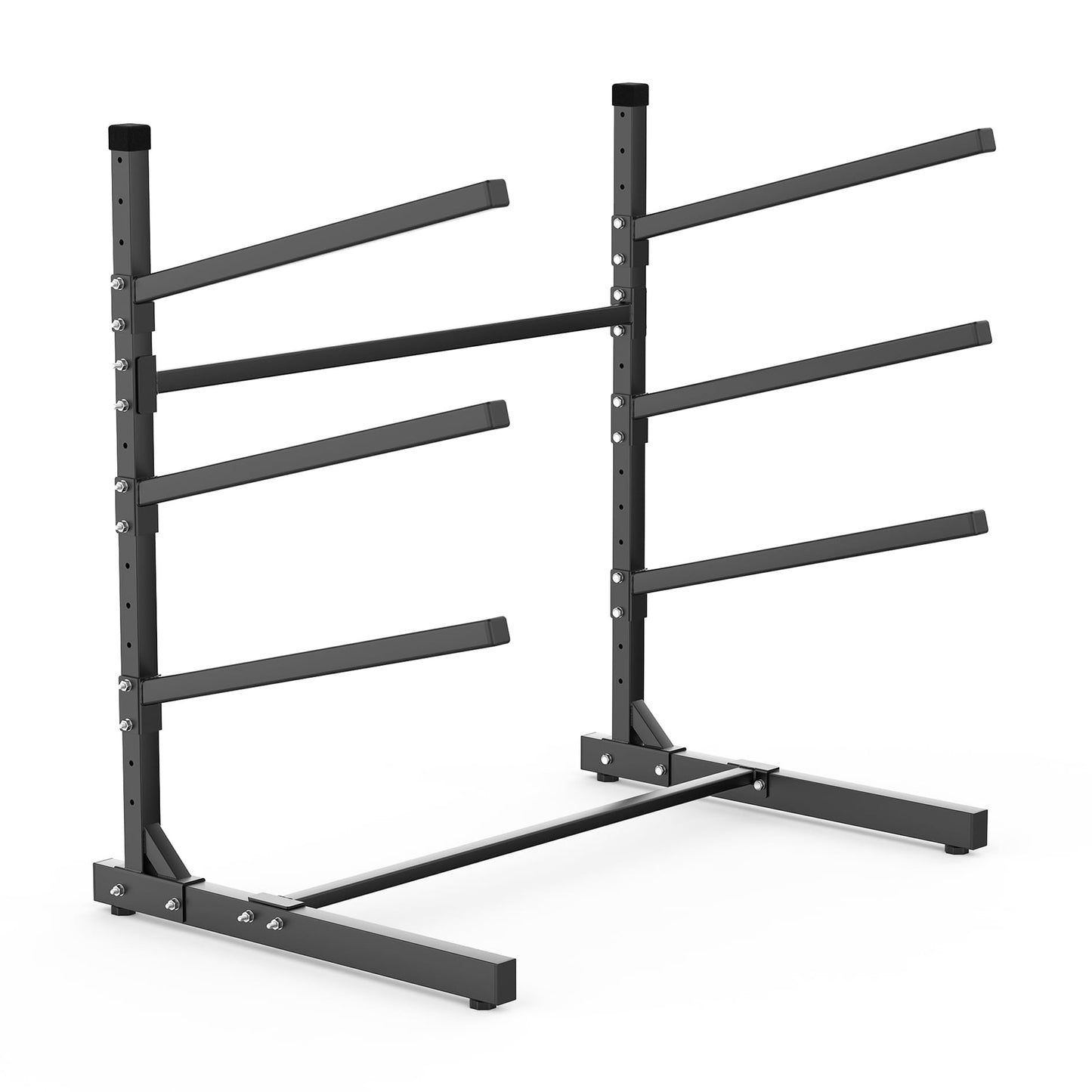 WALMANN Garage Kayak Rack, Heavy-Duty Metal Kayak Storage Rack 3-Tier Adjustable Freestanding Kayak Stand, Holds Up to 480 lbs