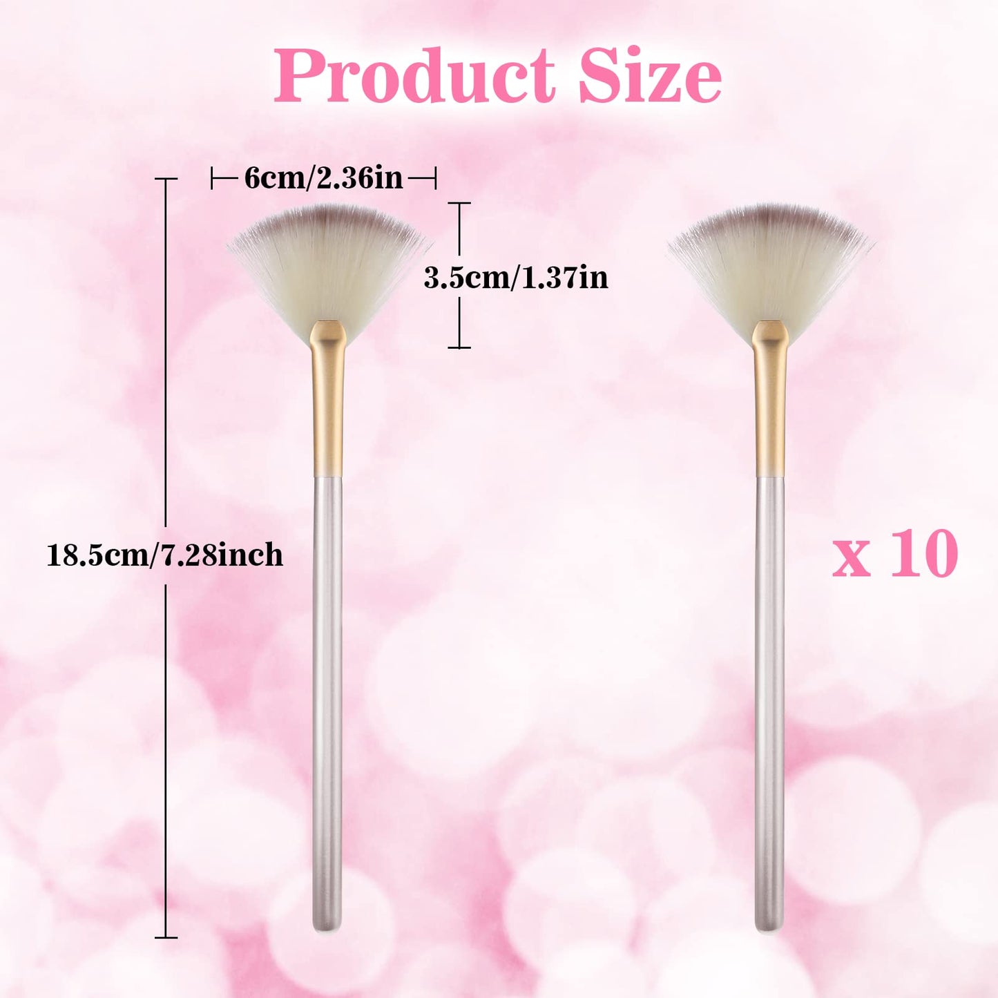 10 Pcs Fan Brushes for Facials, Fan Mask Brushes, Soft Facial Brushes Applicator for Mask Mud Cream Makeup Estheticians