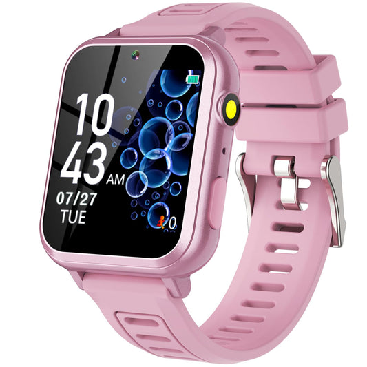 Wiszodet Smart Watch for Kids with 36 Games HD Touch Touchscreen Alarm Clock, Camera Music Player Pedometer Flashlight 12/24 hr Video & Audio Recording, Toys Gift for 3-12 Years Old Girls