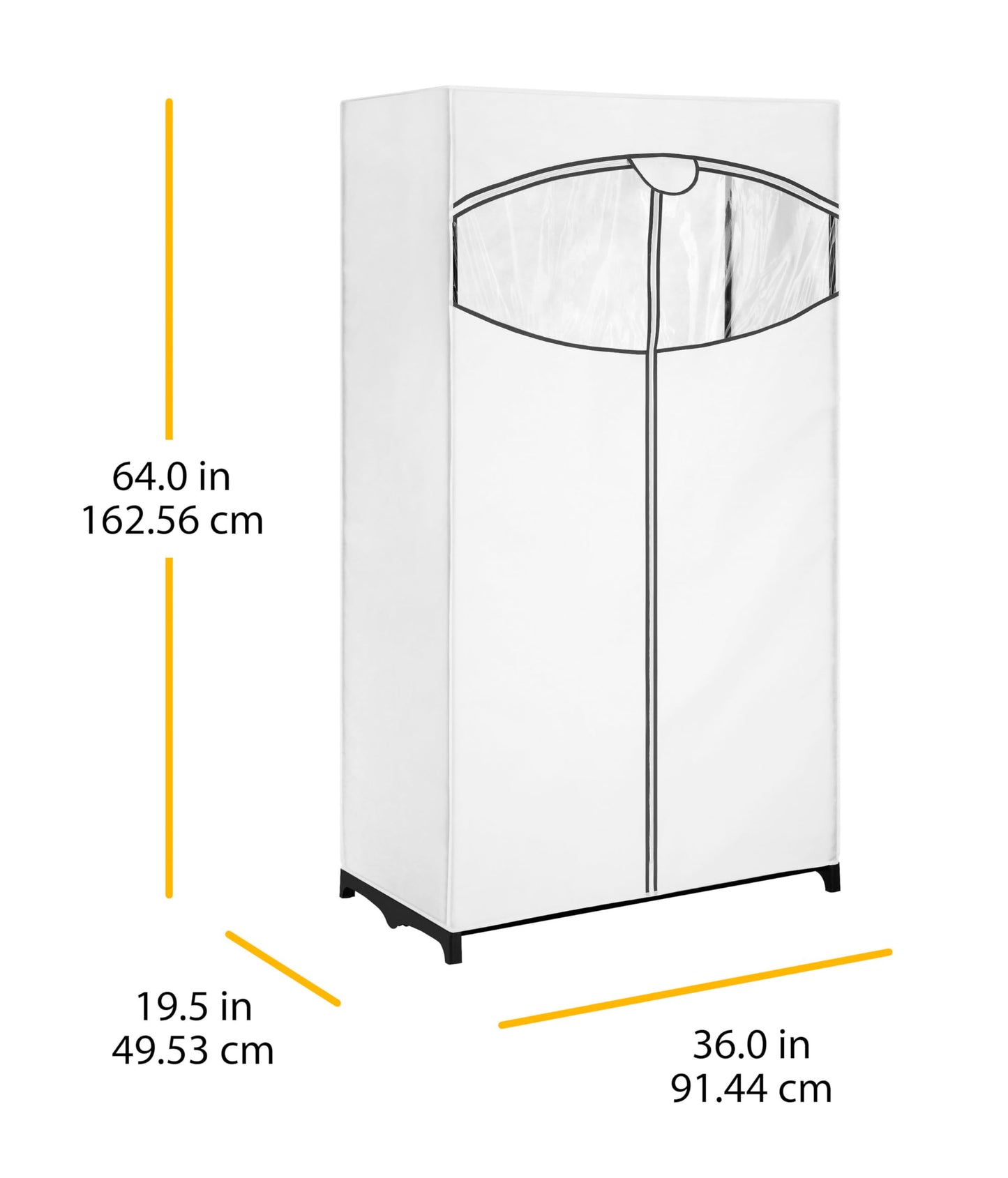 Whitmor white, Clothes Closet fabric cover, 36"
