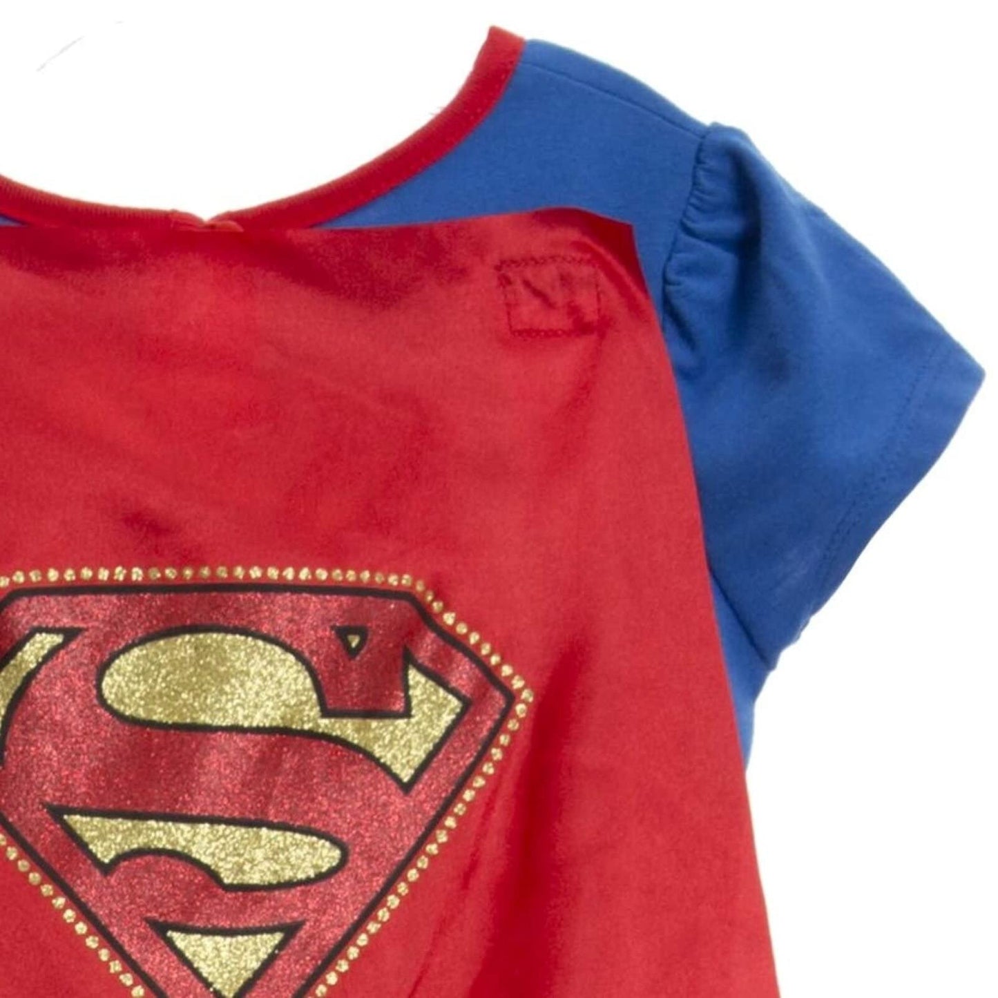 WARNER BROS Justice League Supergirl Newborn Baby Girls Costume Dress Leggings Cape and Headband 4 Piece Set 0-6 Months