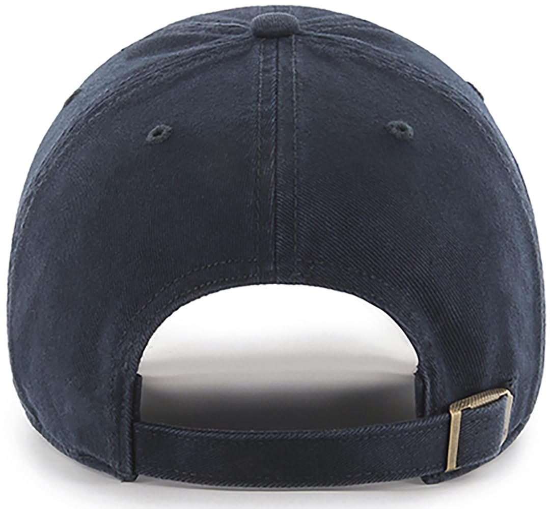 47 Brand MLB Cooperstown Primary Logo Clean Up Adjustable Baseball Cap Hat, Adult One Size Fits All - Detroit Tigers Navy