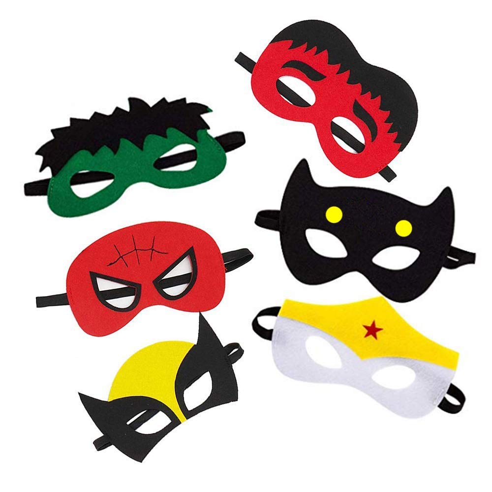35 Packs Party Favors Masks for Kid, Cosplay Masks for Birthday, Hero Party Mask Children Masquerade Cosplay Eye Mask