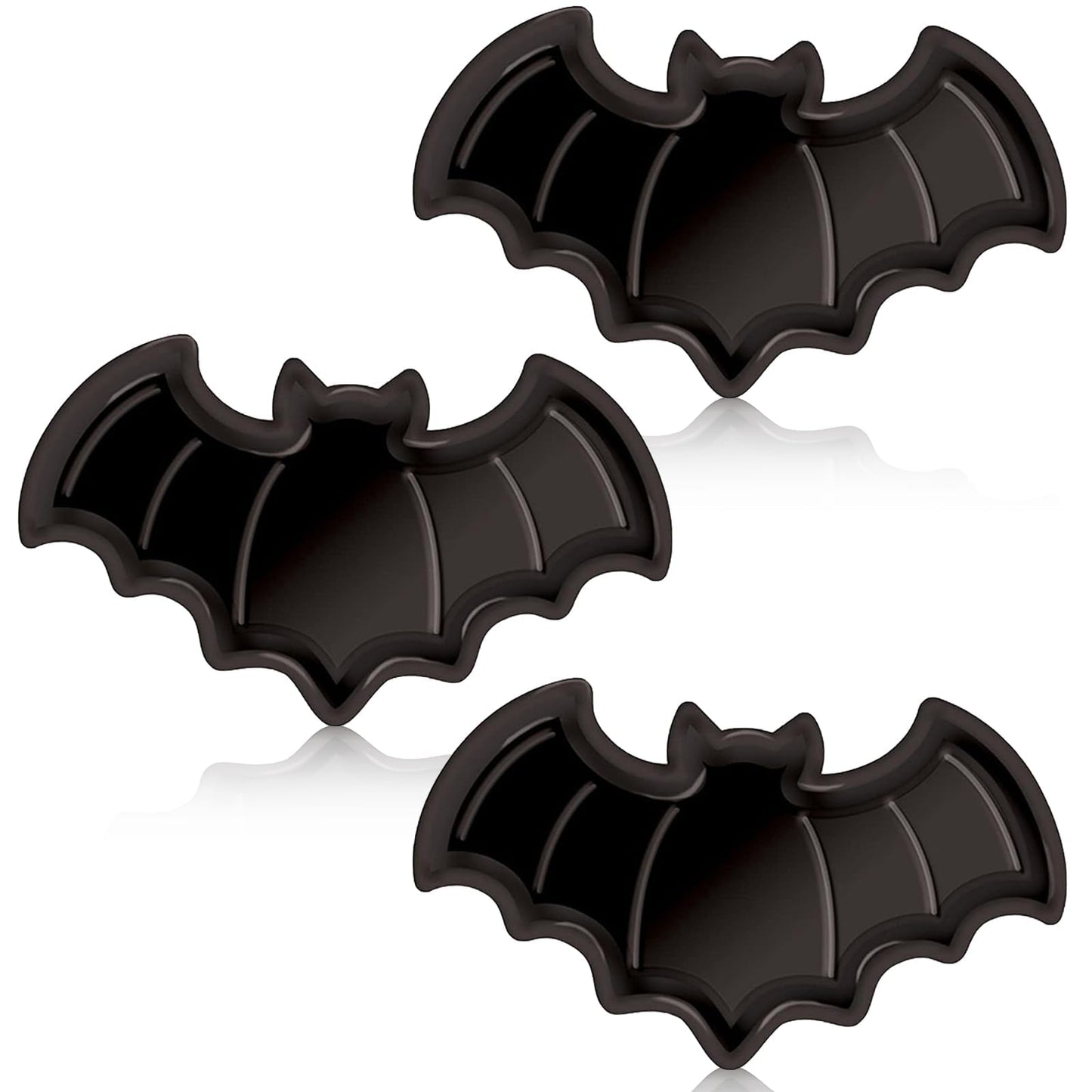 3 Pcs Halloween Bat Plates Plastic Bat Plates Black Halloween Party Supplies Halloween Snack Candy Dessert Plates for Halloween Party Birthday Party Table Decoration