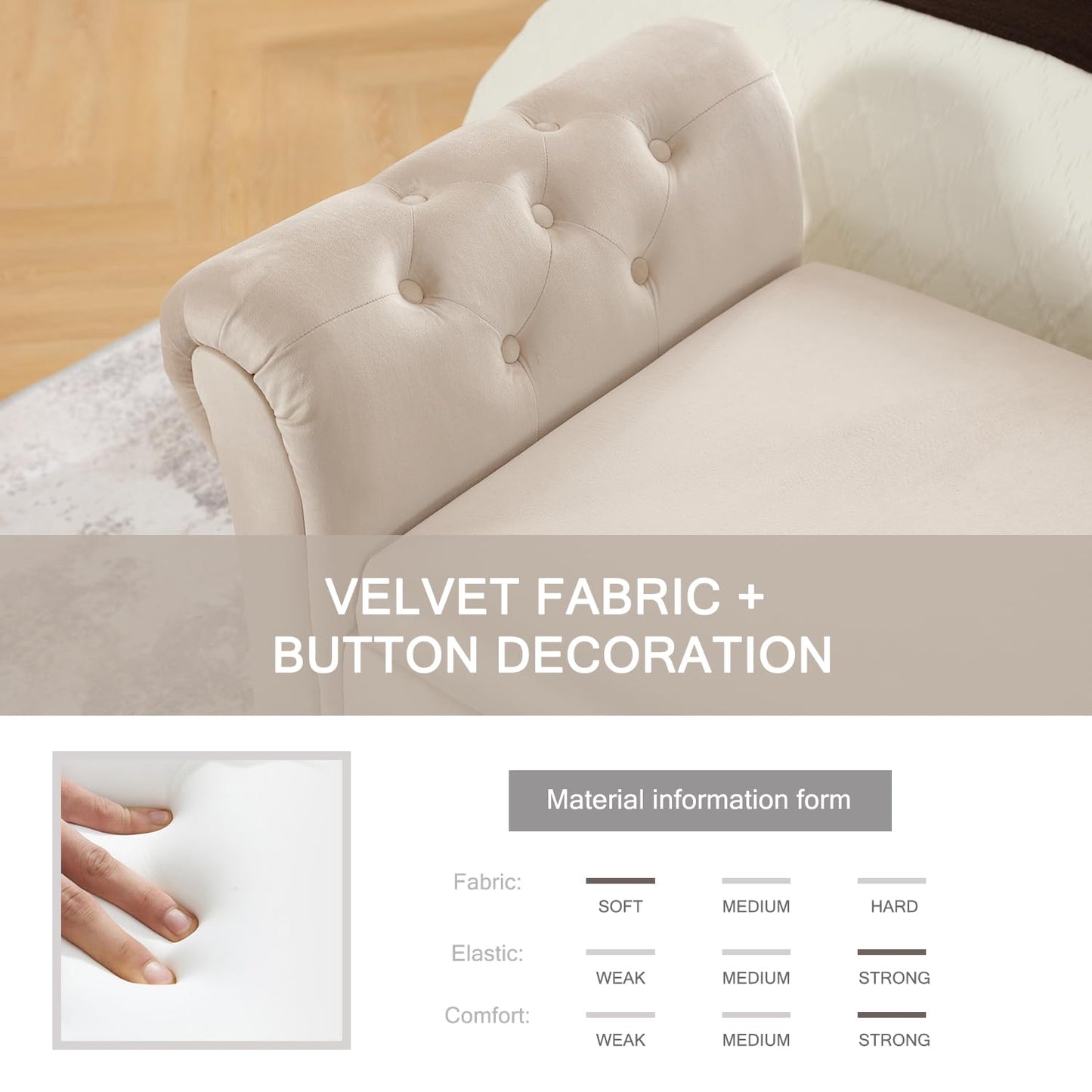 Virabit 63'' Storage Ottoman Bench for Bedroom, End of Bed Bench with Arms, Velvet Storage Bench with Button for Entryway, Living Room,Hallway, Large Organizer Bench Foot Rest (Beige)