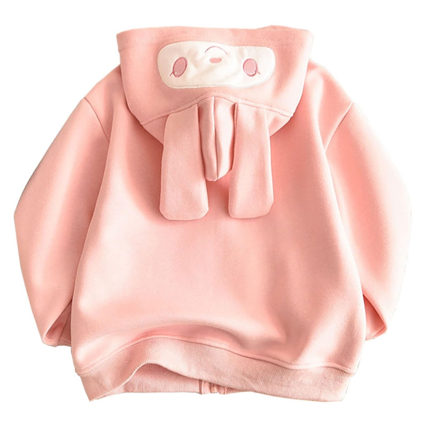 WANHONGYUE Full Zip Hoodie Sweatshirt Cartoon Ears Hooded Sweater Petite Women Girls Jacket Coat, Violet, S