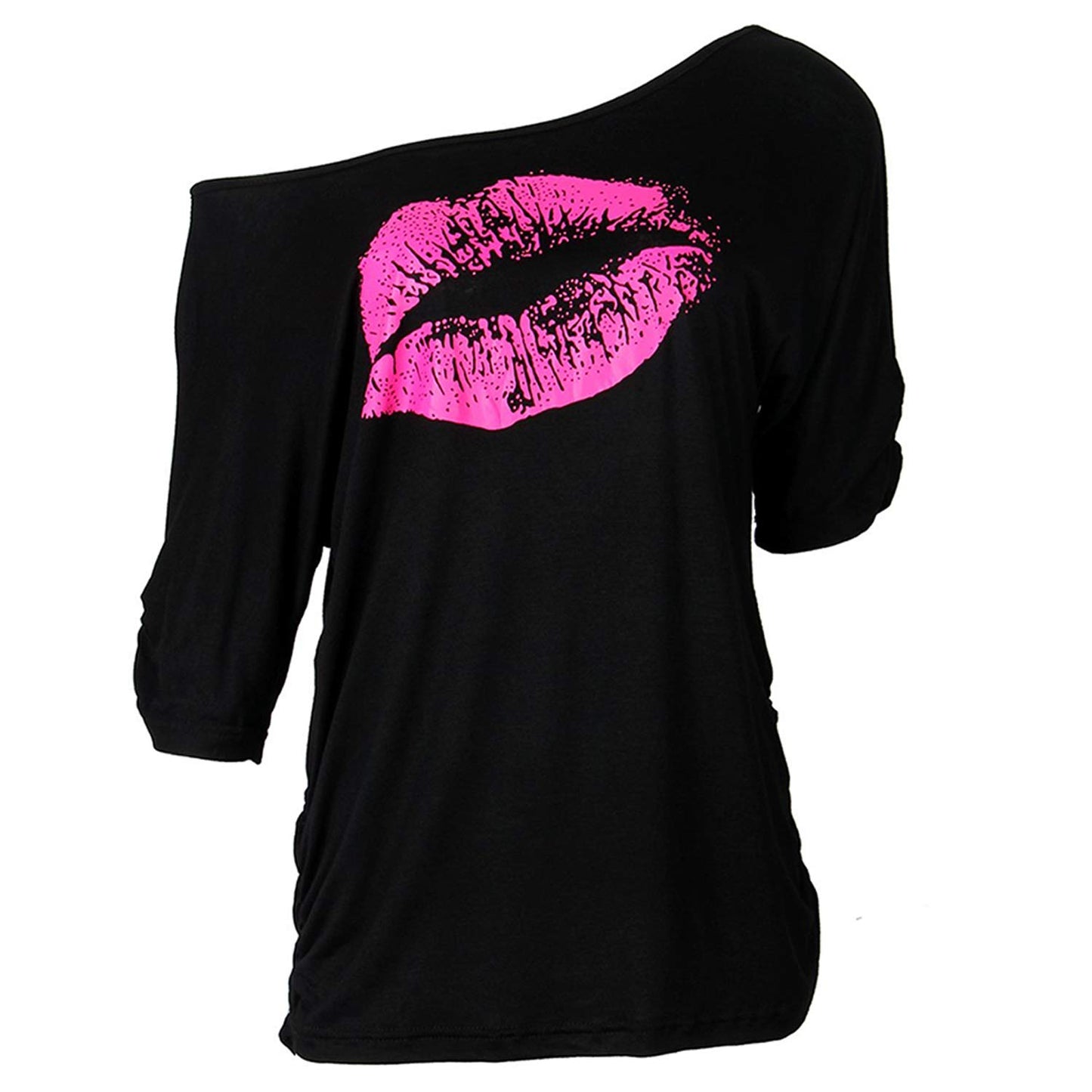 80s Outfits Costume Accessories for Women,I Love 80's Print Off Shoulder T-Shirt for 80s Costumes (2-Green, X-Large)