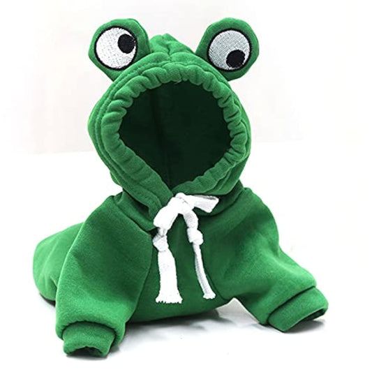 Warm Dog Winter Clothes Cute Fruit Dog Coat Hoodies Fleece Pet Dogs Costume Jacket for French Bulldog Chihuahua Ropa para Perro(Green,XS)
