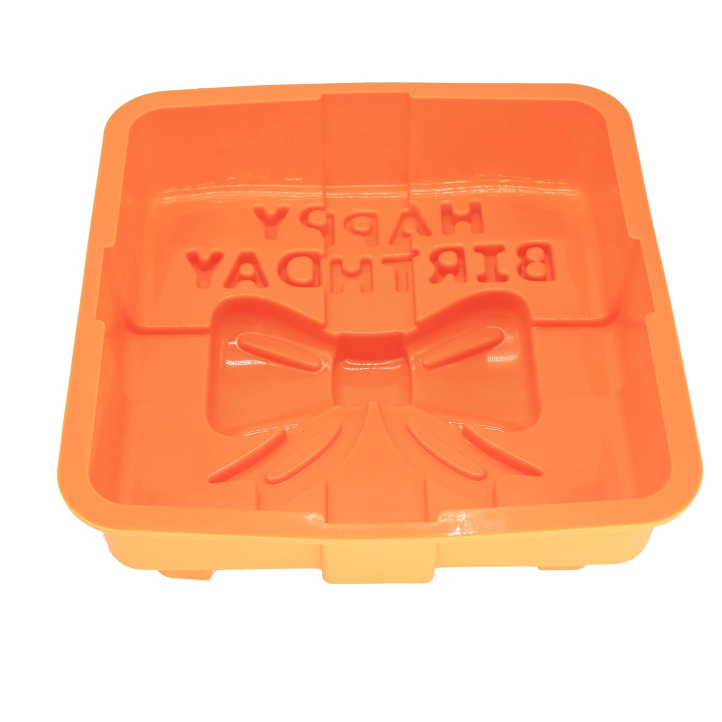 X-Haibei 8-inch Happy Birthday Gift Box Cake Pan Pizza Gelatinas Baking Silicone Square Mold