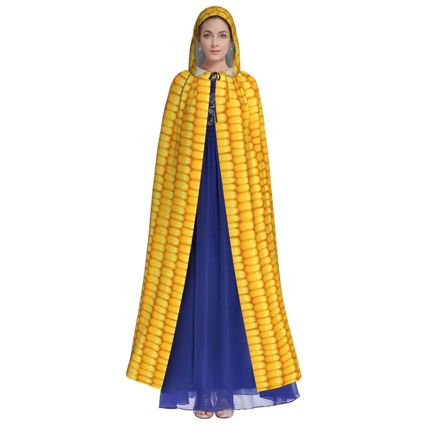 WFUUGNJ Corncobs With Corns Hooded Cloak Halloween Cosplay Costumes Corn Costume Party Ghosts Cape Corn Costume Adult Corn Cape