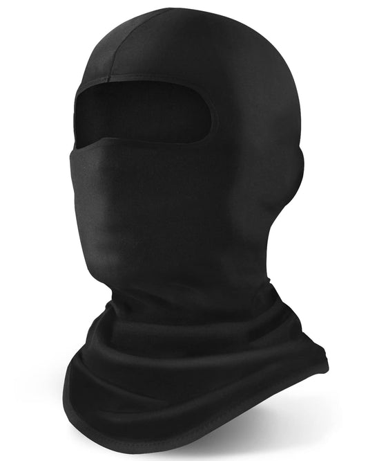 Xeoxarel Balaclava Face Mask, Summer Cooling Neck Gaiter, UV Protector Motorcycle Ski Scarf for Men/Women Black