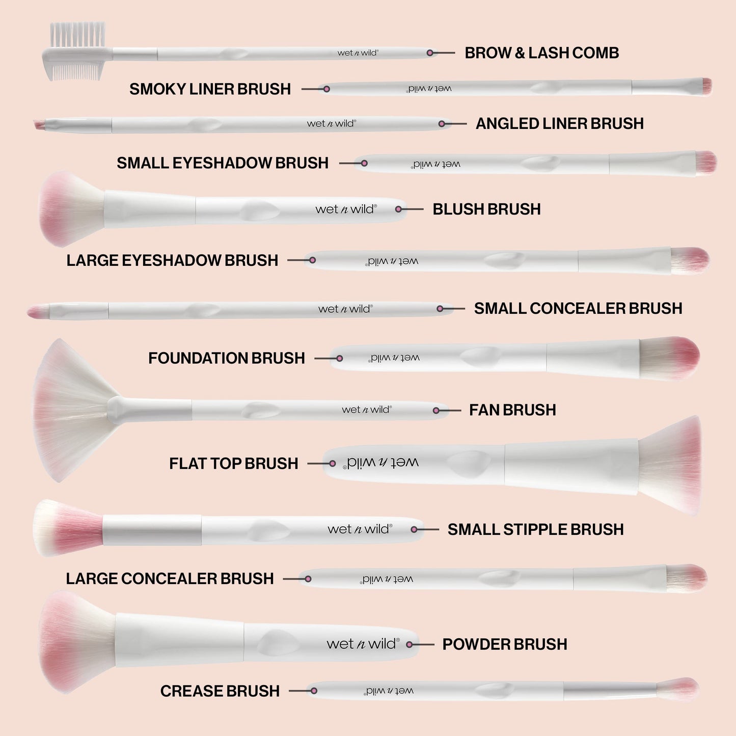 wet n wild Contour Brush,Sculpt, Highlight, & Blend, Luxurious Plush Fibers, Ergonomic Handle for Comfortable Precision Control, Cruelty-Free & Vegan