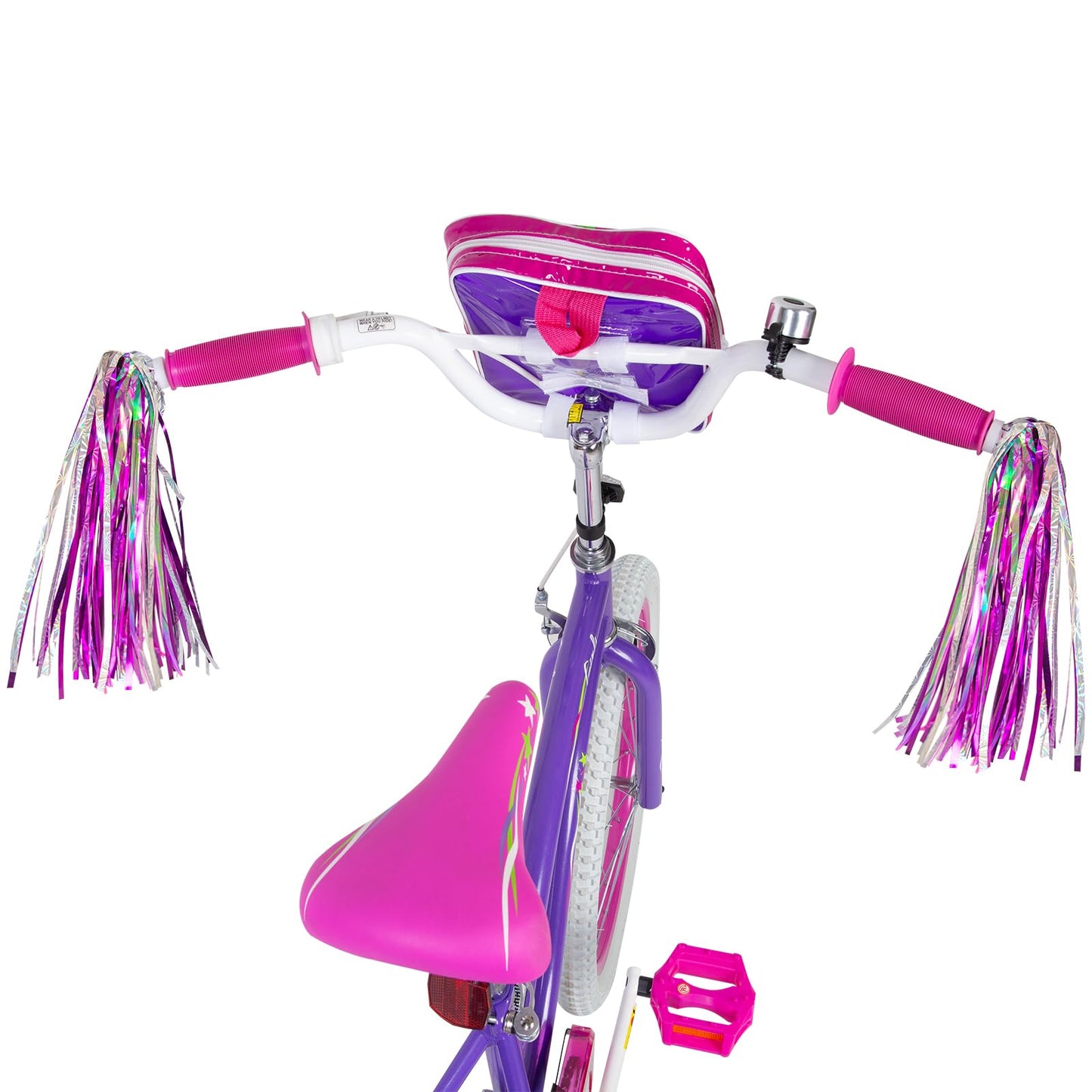 WEIZE Girls Bike for 6-12 Years Old Kids, 20 Inch Kids Bike with Training Wheels, Streamers, Basket and Doll Seat, Children Bicycles with Coaster Brake, Multiple Colors