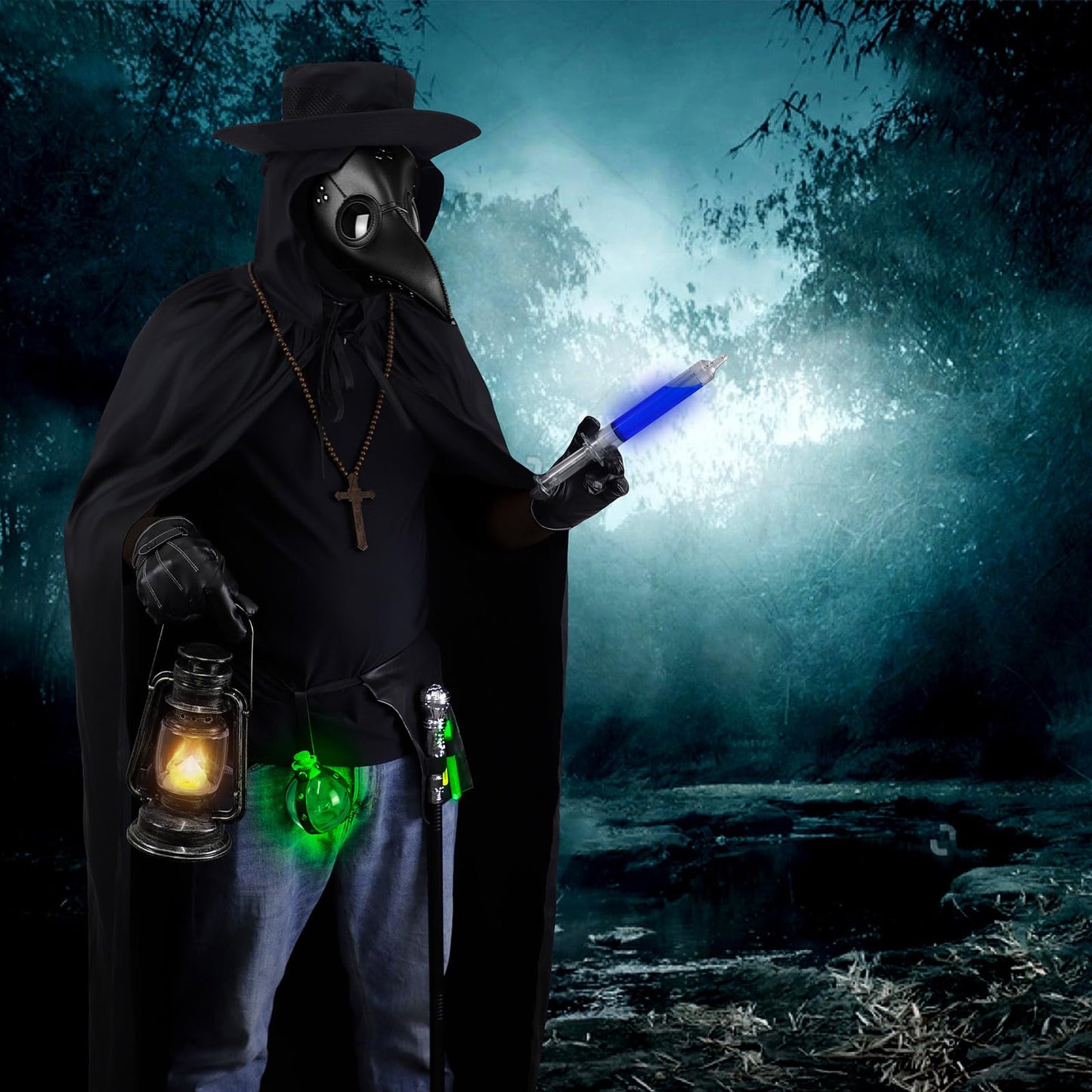 WETRBWEH Mens Halloween Costumes of Plague Doctor Mask Adult, Plague Doctor Costume Scary Halloween Masks for Adults
