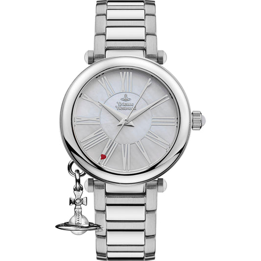 Vivienne Westwood Mother Orb Ladies Quartz Watch with Silver Dial and Silver Stainless Steel Bracelet VV006PSLSL
