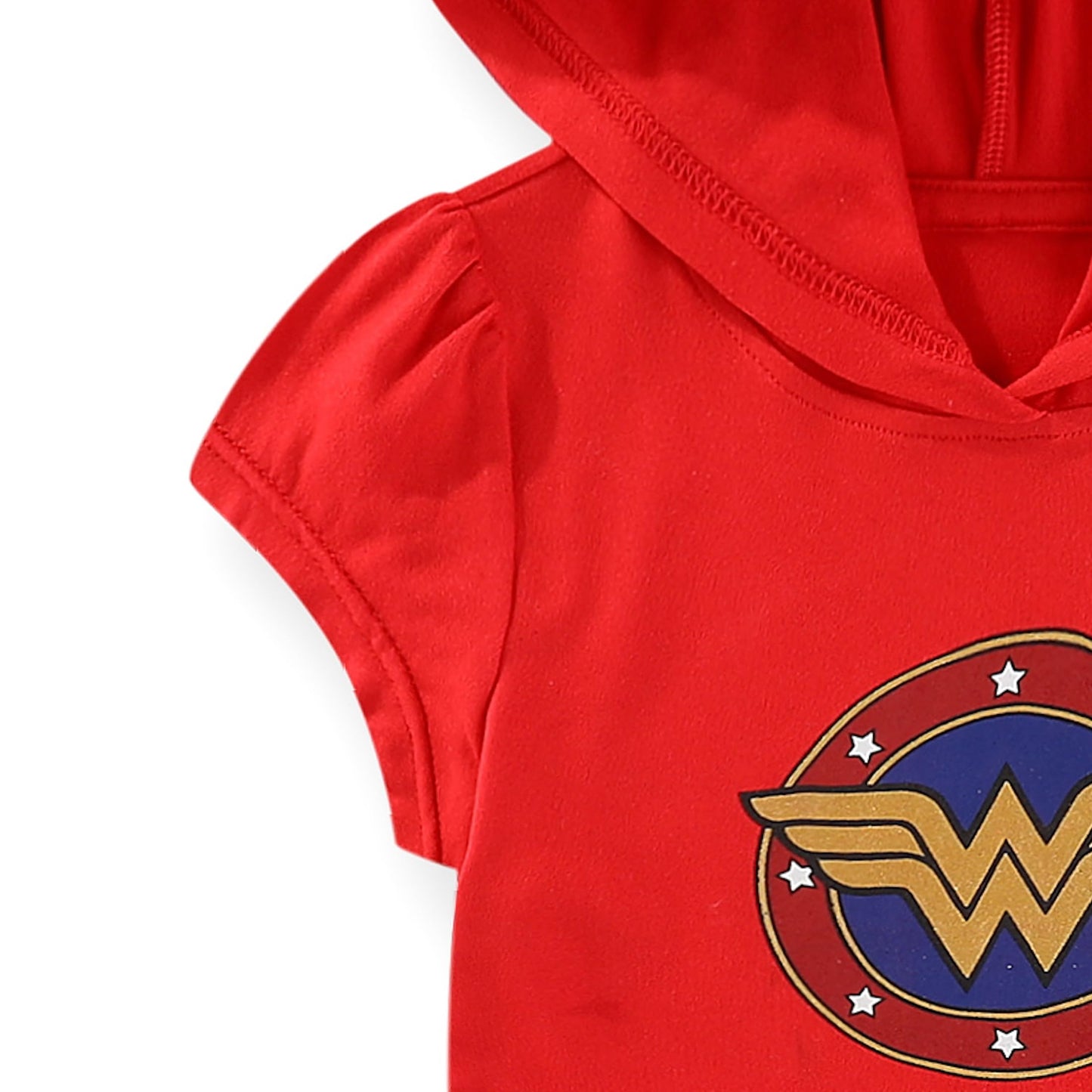 WARNER BROS Wonder Woman Girls Cosplay Hooded Tulle Dress for Toddler and Big Kids
