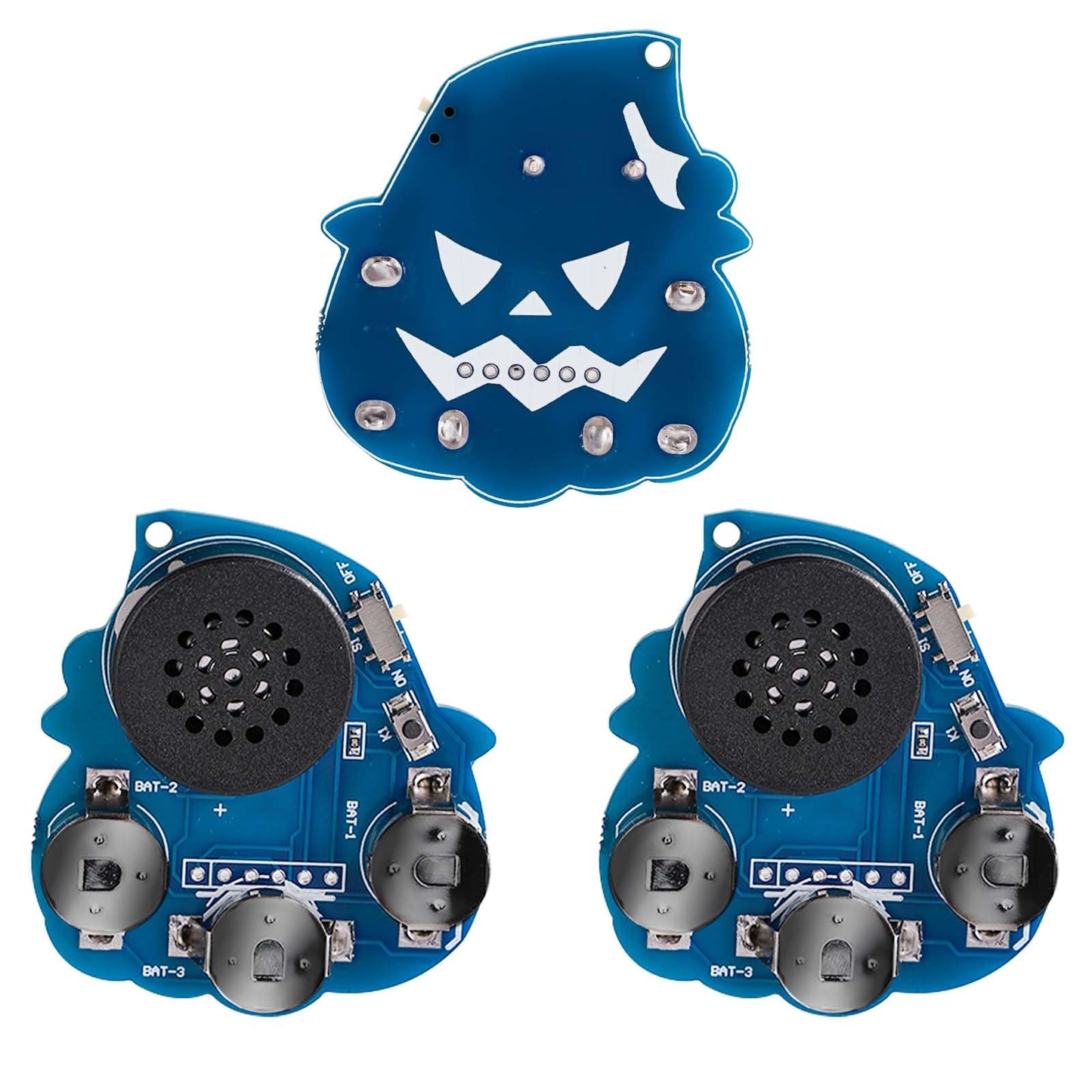 3pcs Noise Beeping Maker Prank, Pumpkin Wizard Style Cricket Noise Maker Annoying Noise Machine Device with 16 Sounds Small Hidden Cricket Noise Items for Adults Halloween Party Supplies (Blue)