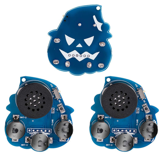 3pcs Noise Beeping Maker Prank, Pumpkin Wizard Style Cricket Noise Maker Annoying Noise Machine Device with 16 Sounds Small Hidden Cricket Noise Items for Adults Halloween Party Supplies (Blue)