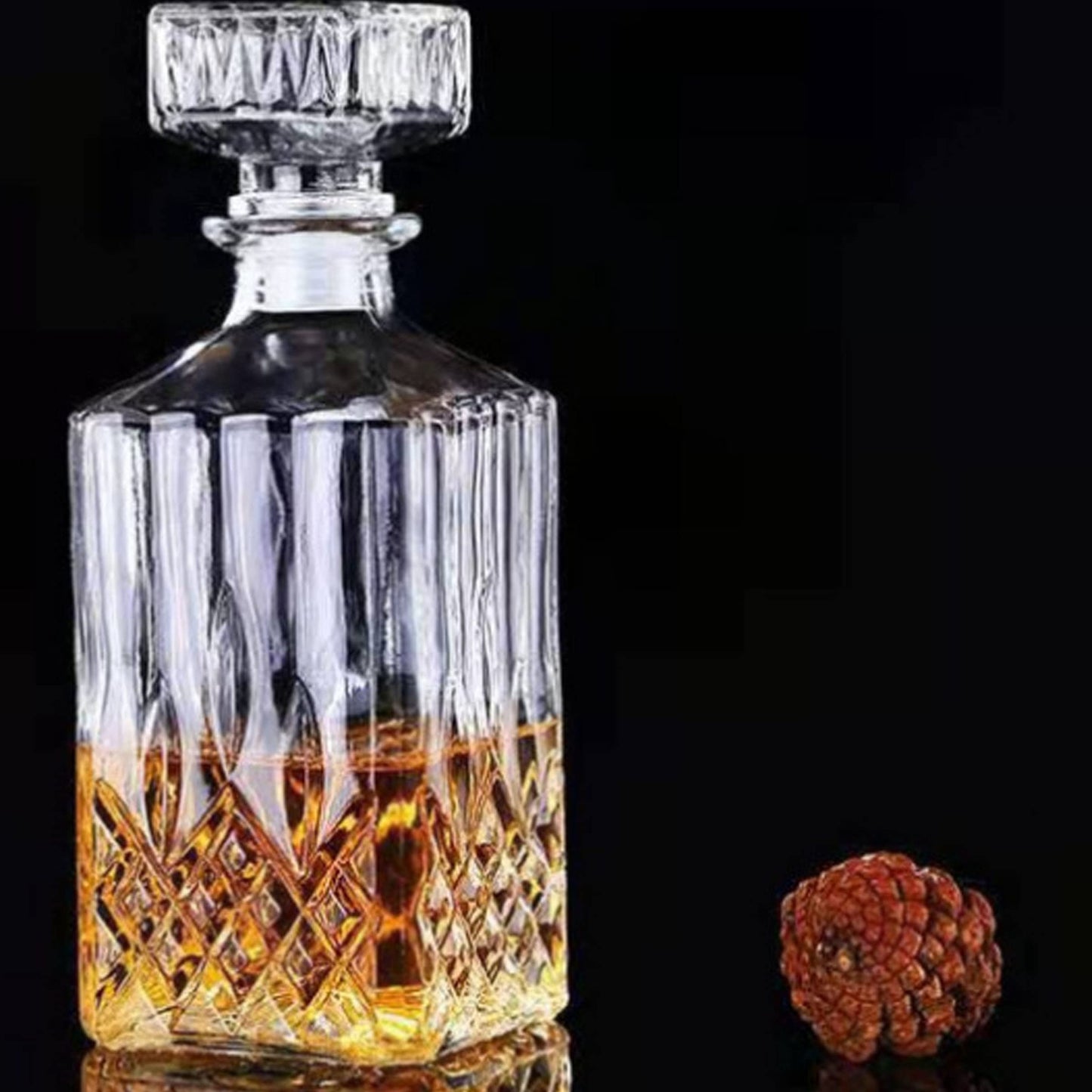 1PCS 33.8 oz Diamond Decanter Whiskey Decanter Crystal Whiskey Bottle – For Whiskey, Bourbon, Scotch and Spirits