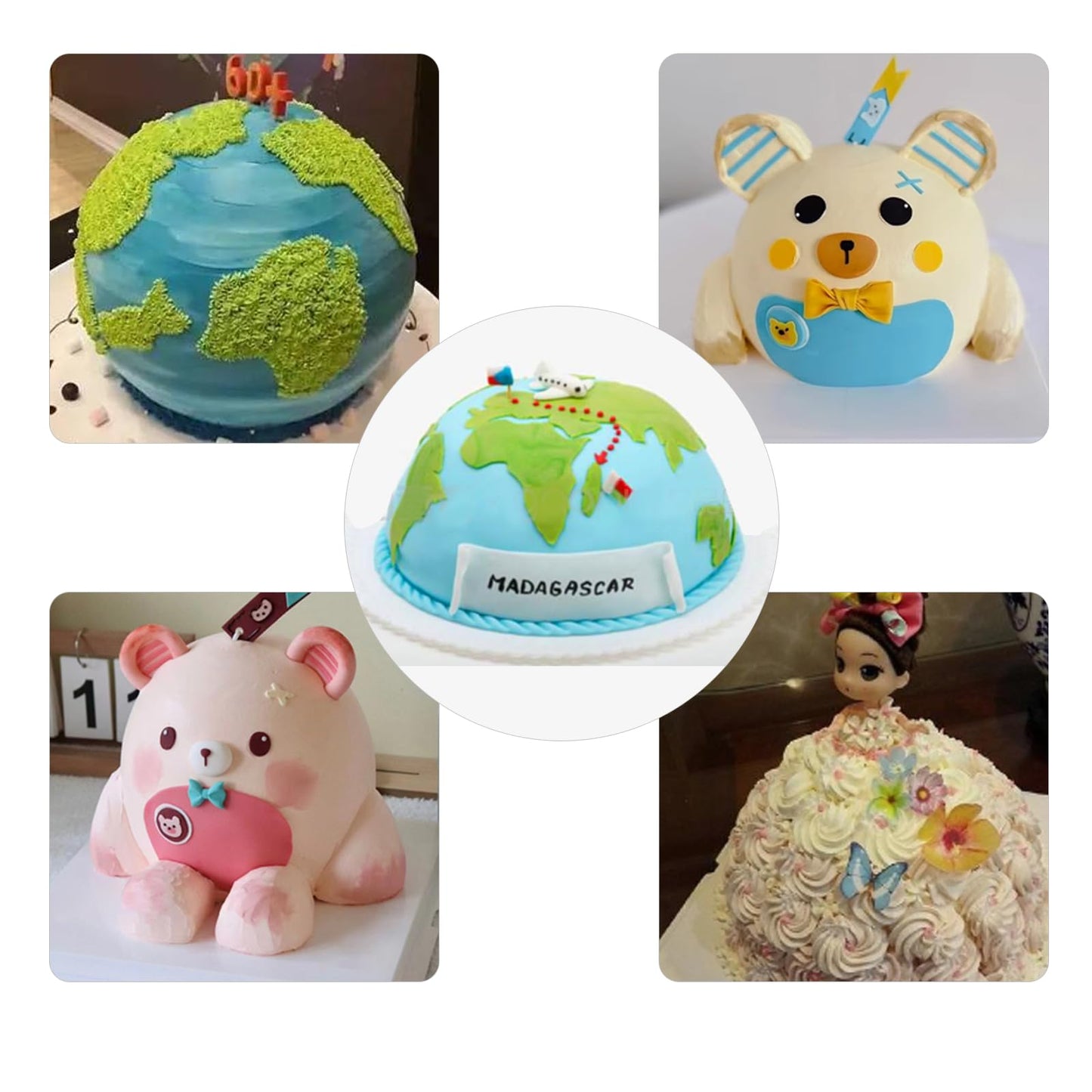 6 Inch Dome Cake Pan, DIY 3D Half Football Soccer Shaped Hemisphere Cake Mold, Aluminum Alloy Cake Molds Nonstick Baking Tools