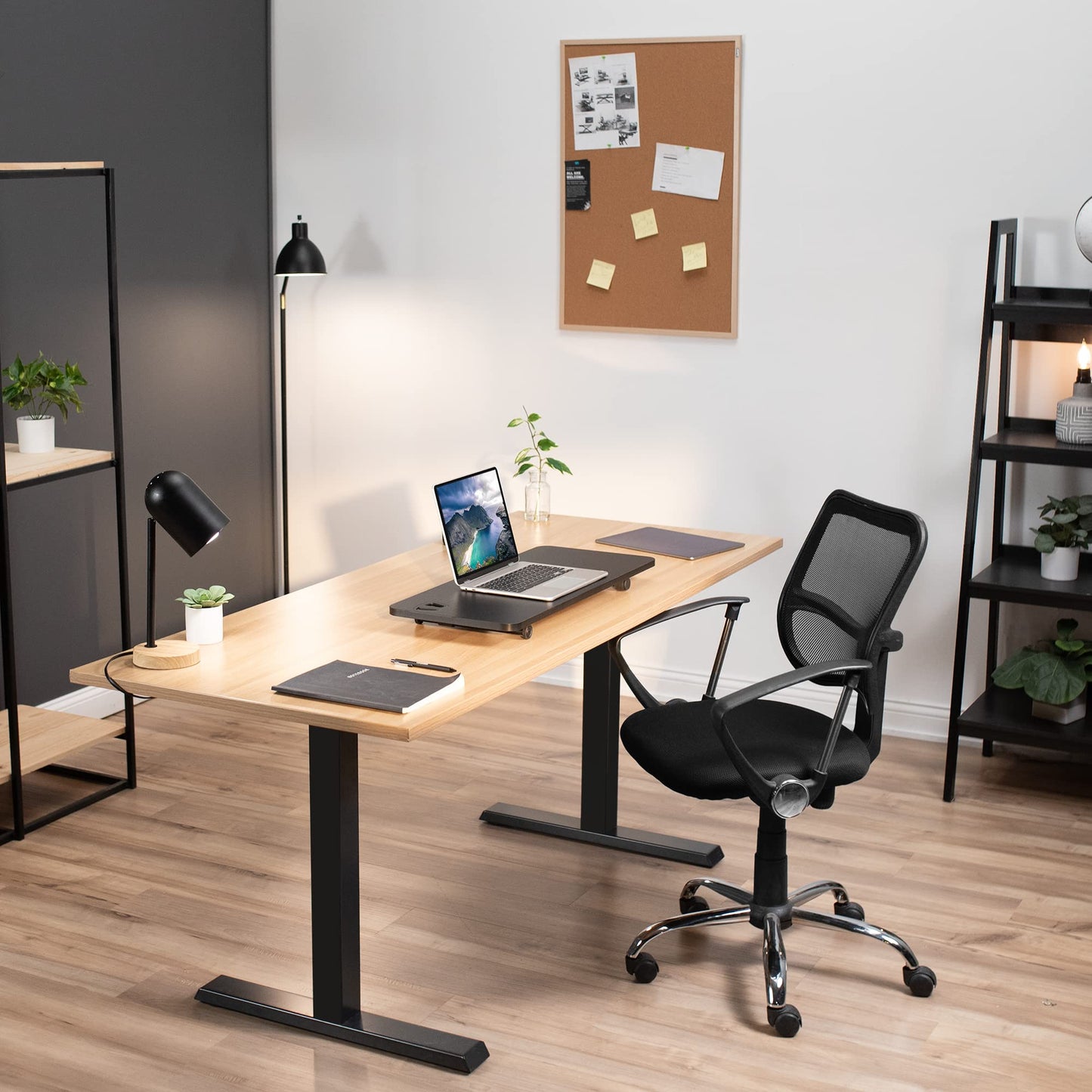 VIVO Black Small Single Top 28 inch Standing Desk Converter, Tabletop Sit to Stand Monitor Riser with Scissor Lift Height Adjustment, DESK-V011F