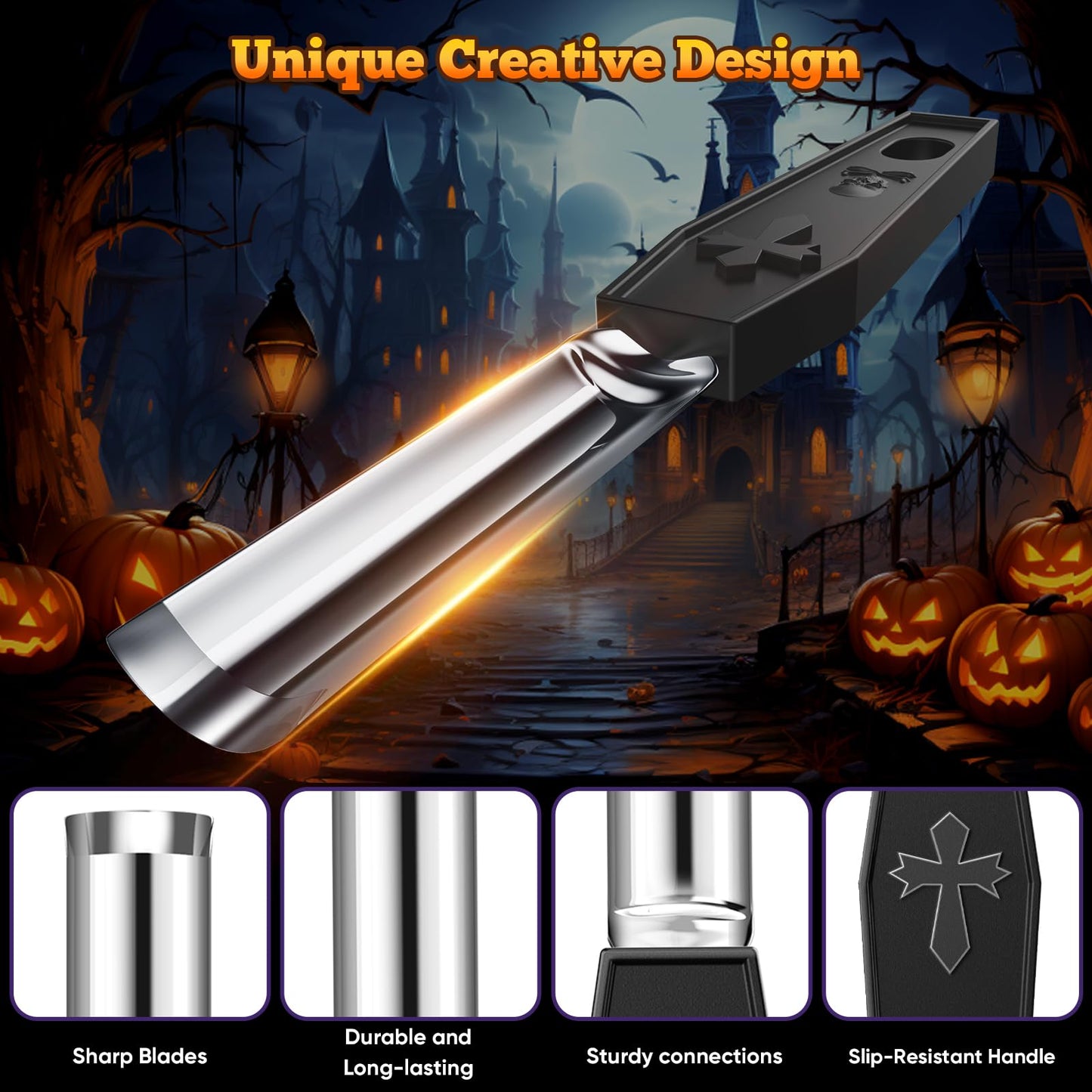25PCS Halloween Carving Kit With Stencils, Professional Tools for Adults, Knife, Set for Pumpkin Decorations