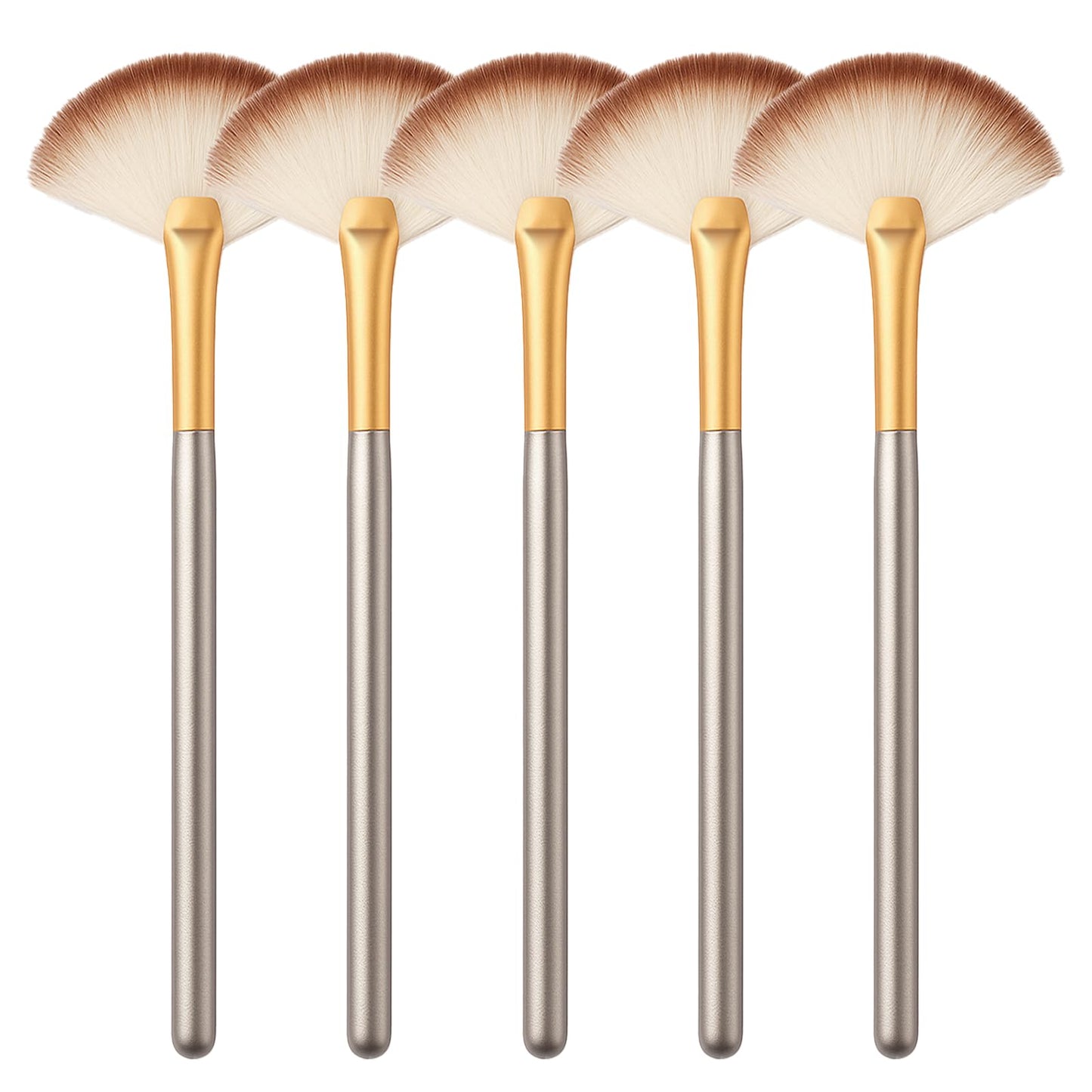 5PCS Fan Mask Brushes, Fan Brushes for Facials, Face Mask Brush for Women, Soft Fan Facial Mask Applicator Tools Brush for Glycolic Peel Masques Chemical Peel Brush