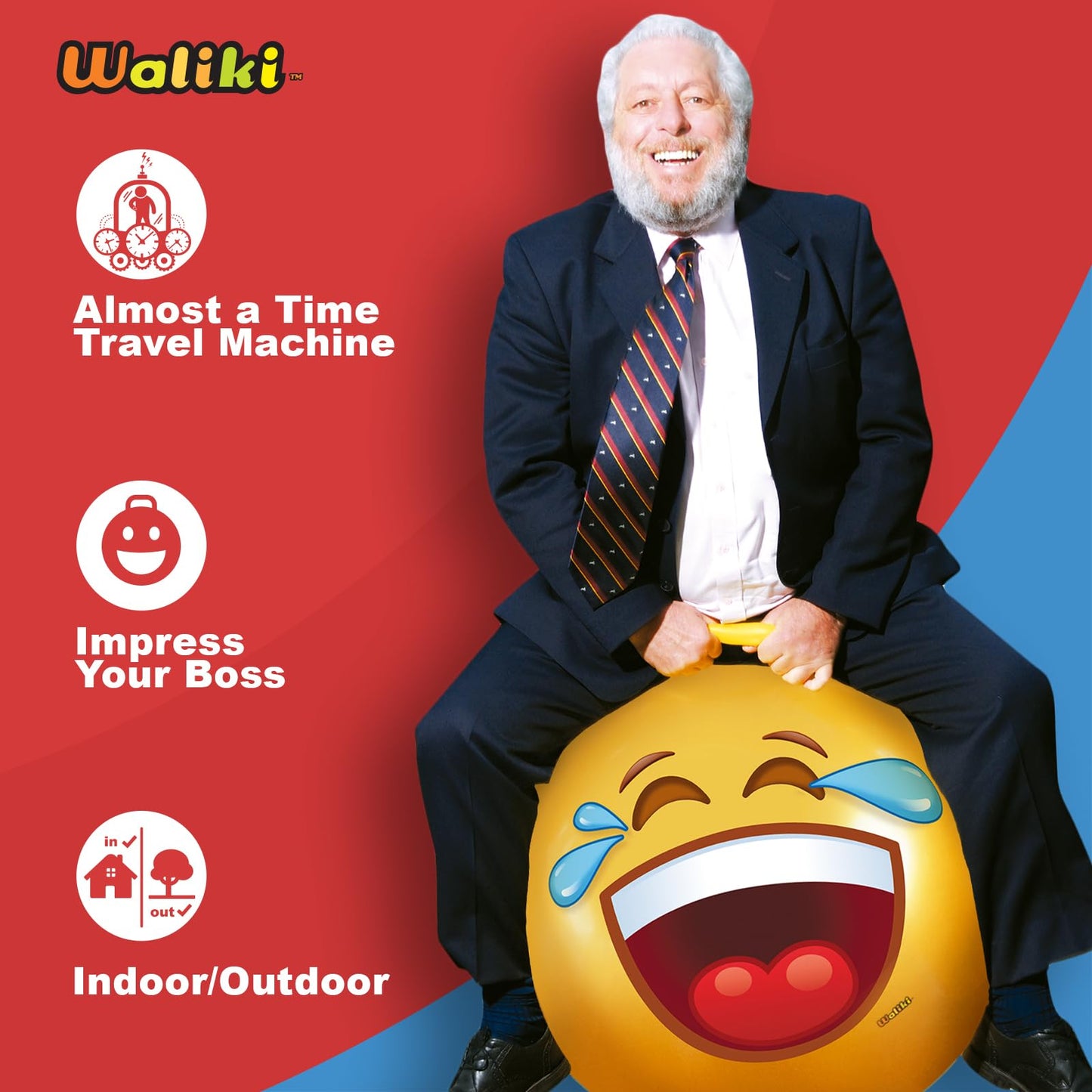 WALIKI Hopper Ball for Adults | 29" Jumping Ball | Hippity Hop | Fun Outdoor Game for Parties & Family Activities