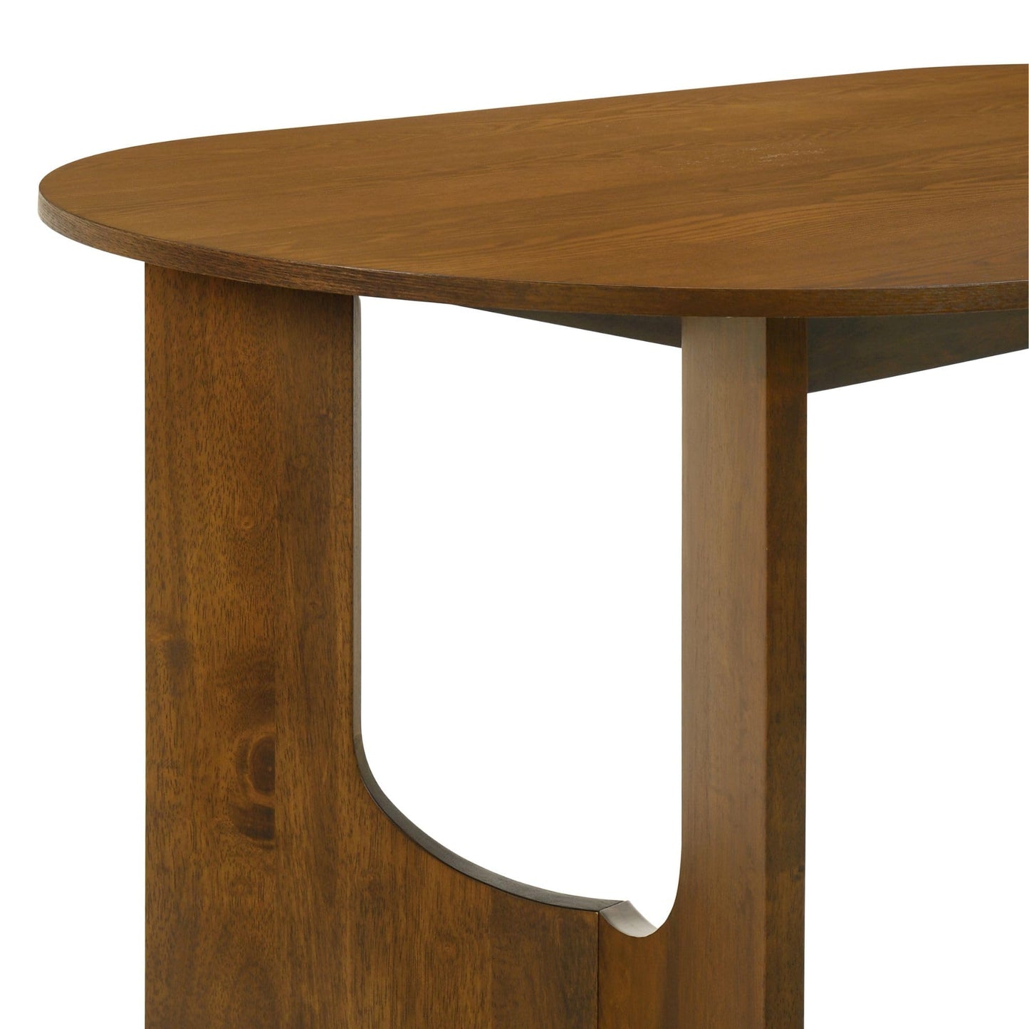 63 Inch Oval Dining Table for 4-6 People, Wooden Dining Room Table with Heavy Duty Legs, Mid Century Modern Dinner Table Kitchen Tables for Dining Room, Easy Clean(Walnut)