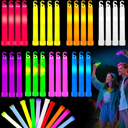 54 Pcs Glow Sticks - 4 inch Glow In the Dark Sticks Party Supplies, Waterproof Neon Glow Sticks Lights Bulk Party Pack for Kids with 9 Hours Duration, Party Favors Light Stick for Birthday Parties