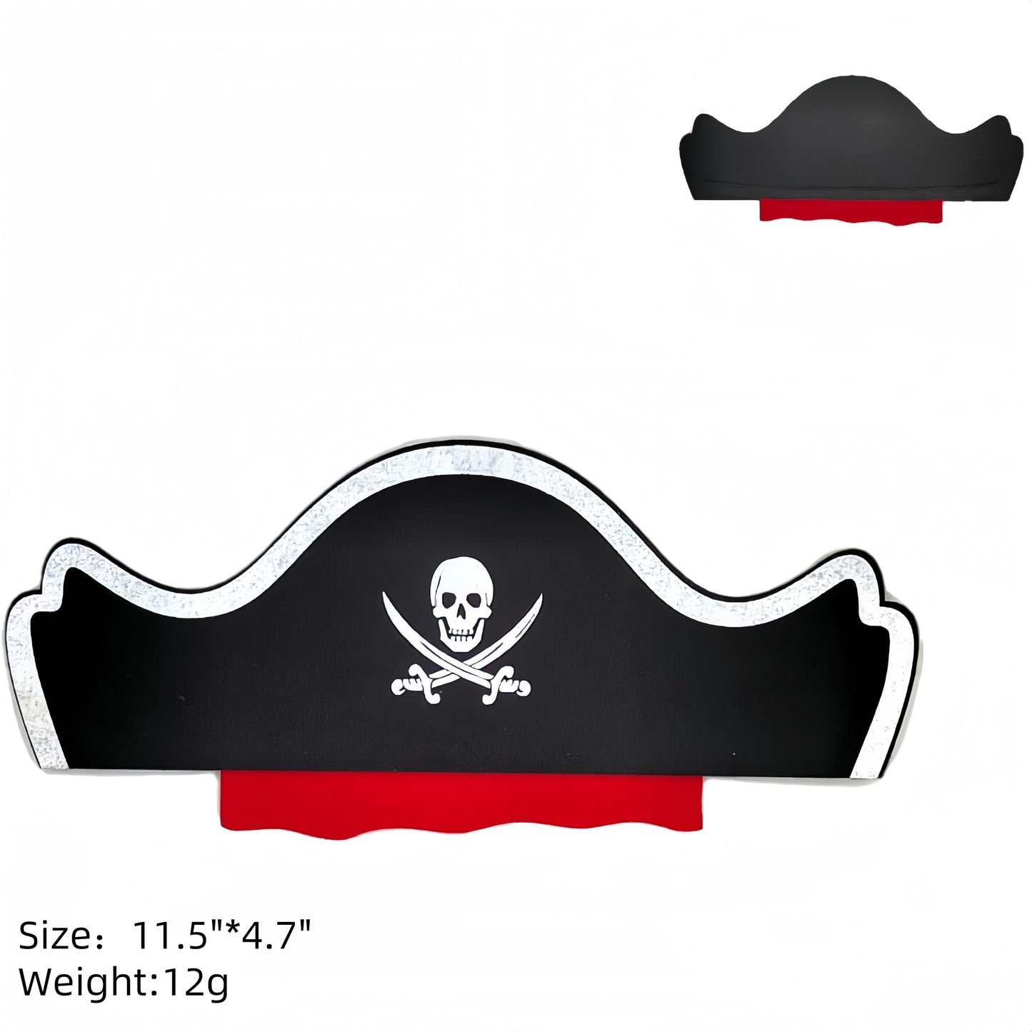10Pcs Pirate Accessories Set Role Play Captain Pirate Costume Decorations Pirate Hook Hat Telescope Headscarf Belt Eye Patch Halloween Costume
