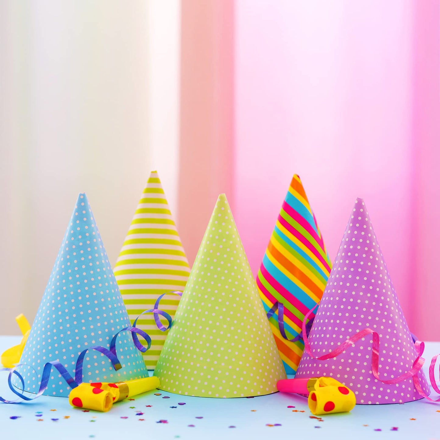 Welecom 30 PCS White Cone Hats Party Hats DIY for Kids Adult - One size fits all - 6.3 5.9 7.9 inch - Paper - Hand Wash Only - Costume Headwear - Halloween, Christmas, Thanksgiving, Birthday